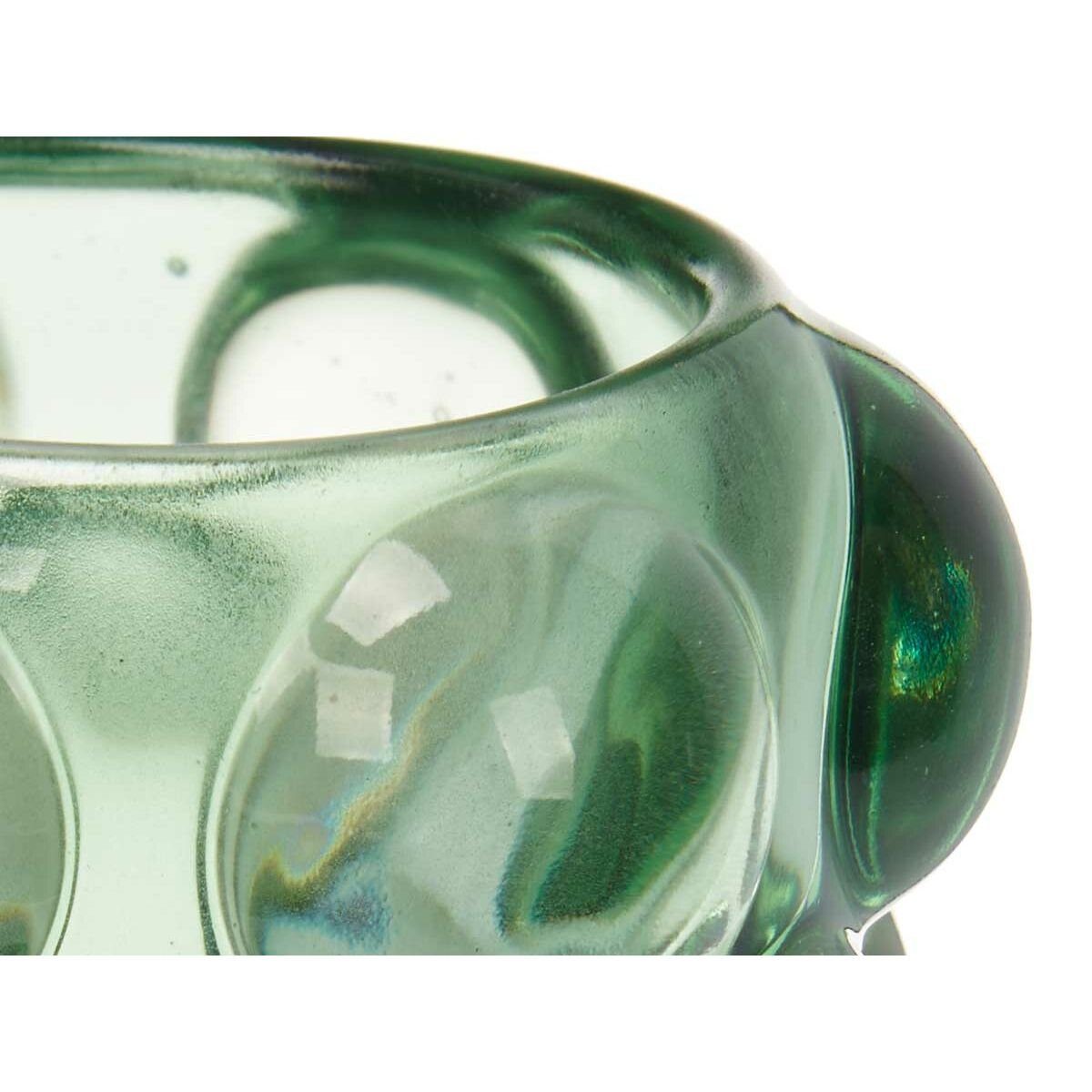 Glas Kerzenschale Stück 8,4 x 9 x Decor 12 grün Mikrosphären cm 8,4 Gift Windlicht