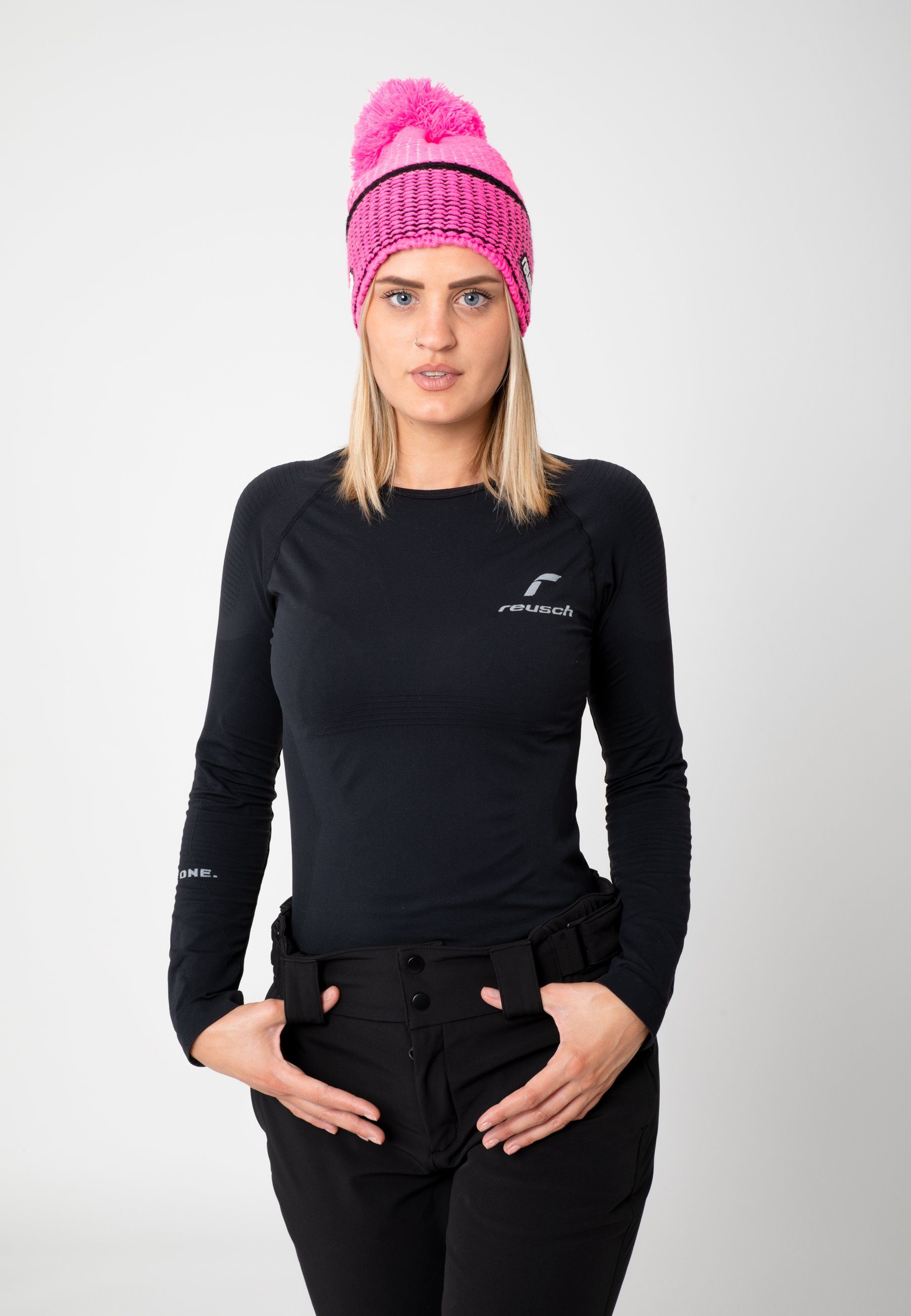 Beanie mit Beanie (1-St) Reusch Noah Innenfutter weiß-pink