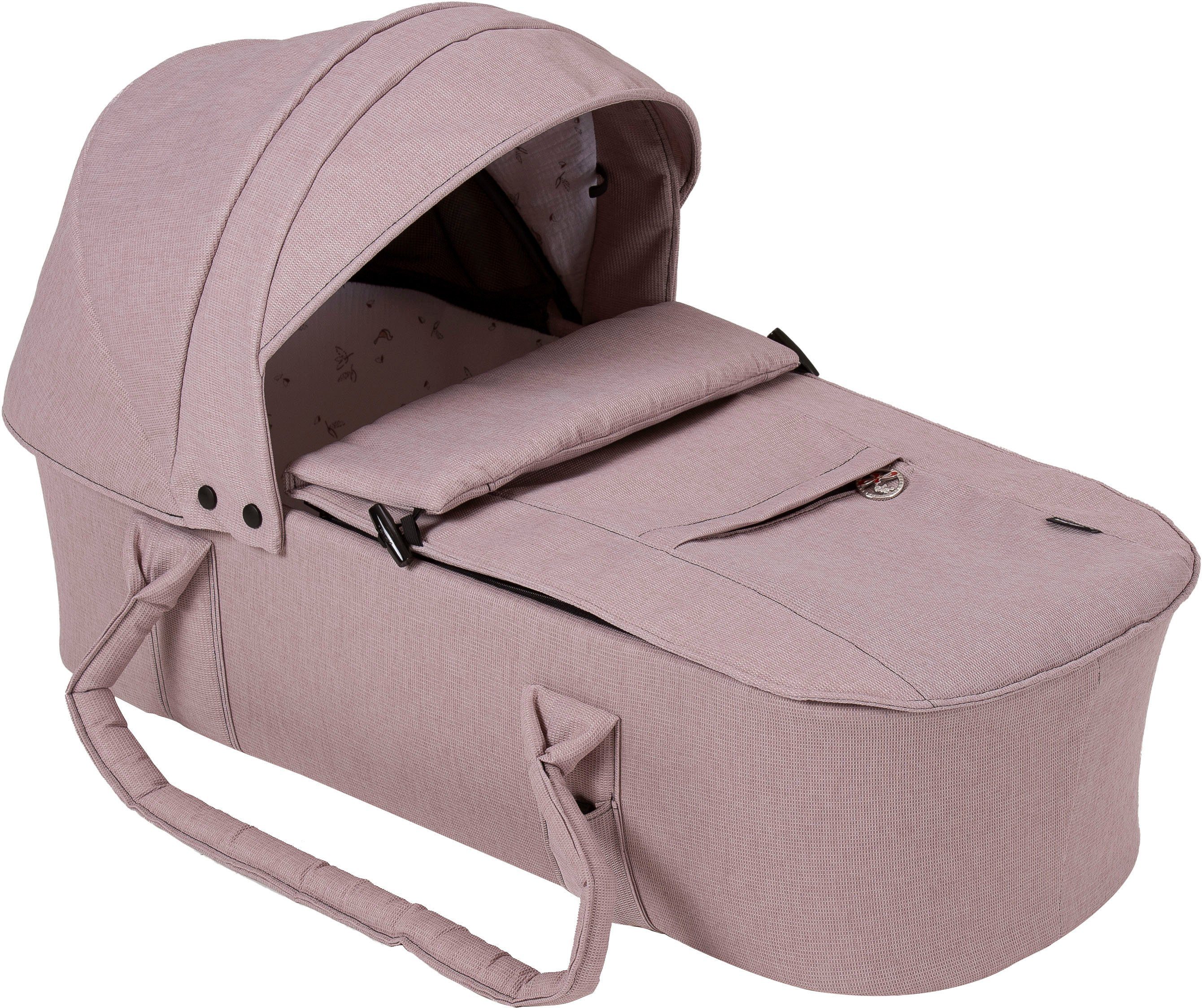 Hartan Kombi-Kinderwagen Racer GTS | Kombitasche; Made birds Casual Collection, Germany - platin mit in rosy