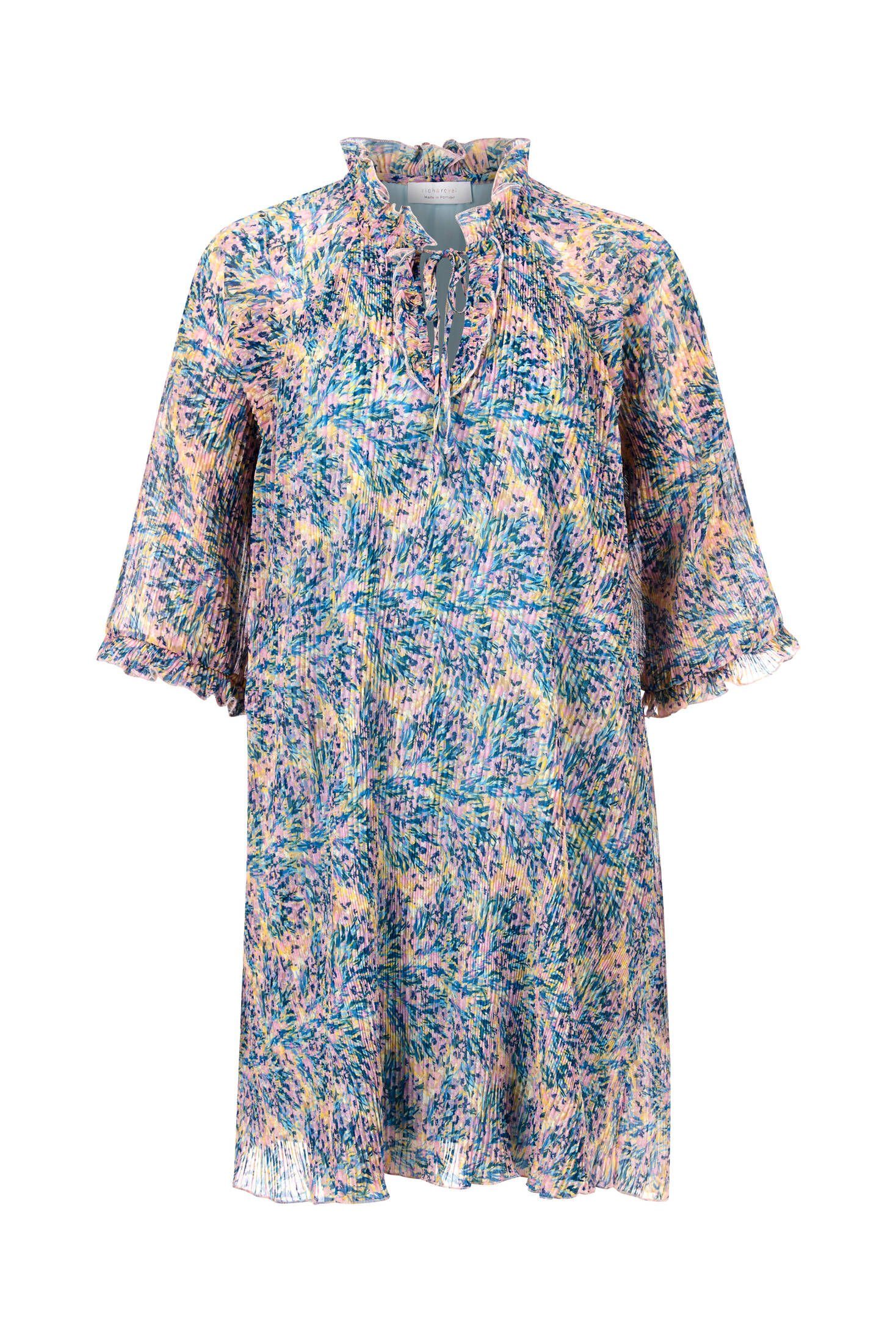 RICH & ROYAL Blusenkleid Damen Blusenkleid PRINTED PLISSEE DRESS 1-tlg mehr