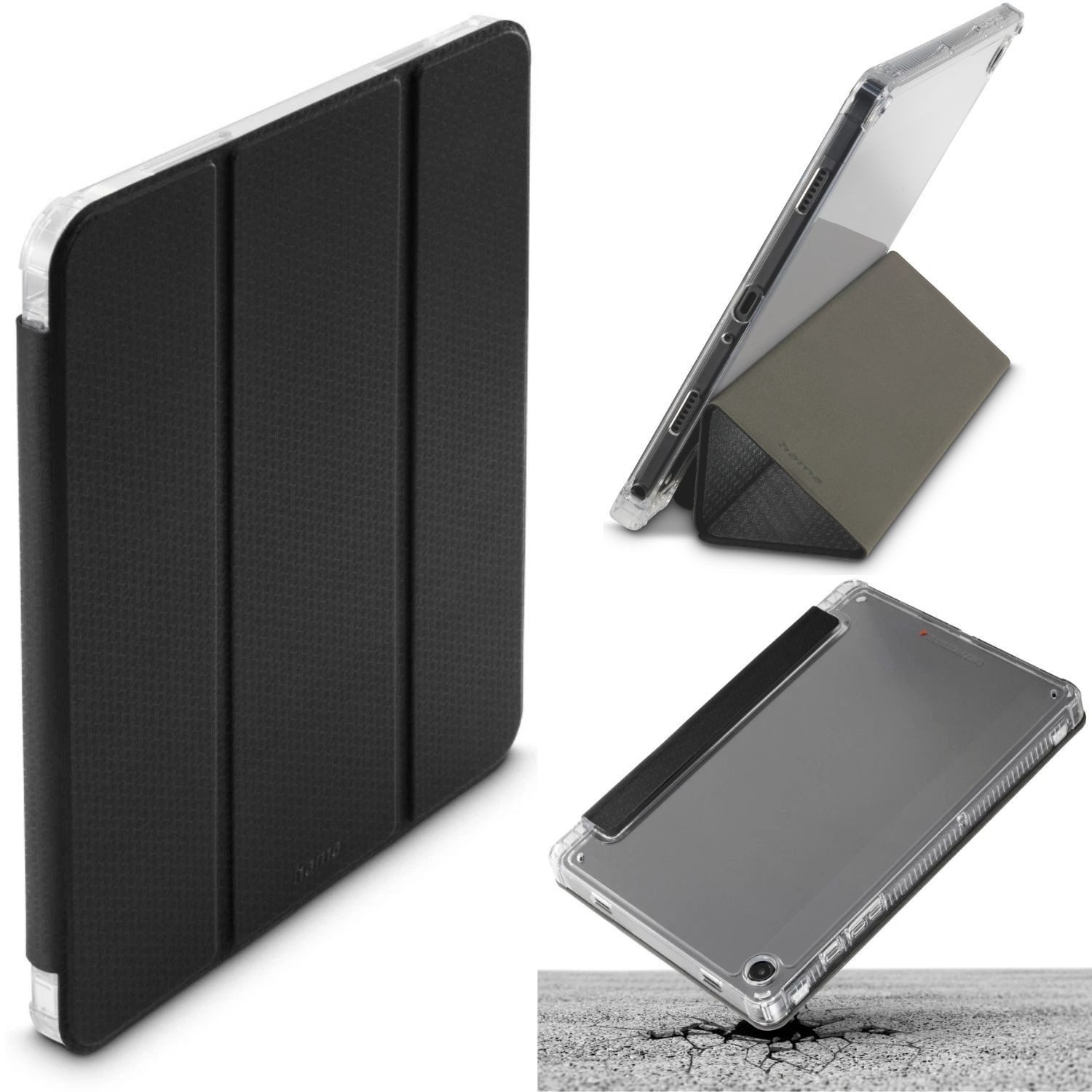 Hama Tablet-Hülle D3O® Rugged Case Smart Tasche Book Cover Stoßfest 11 Zoll, Ständer Schutz-Hülle Rugged Case für Samsung Galaxy Tab A9+ 11"