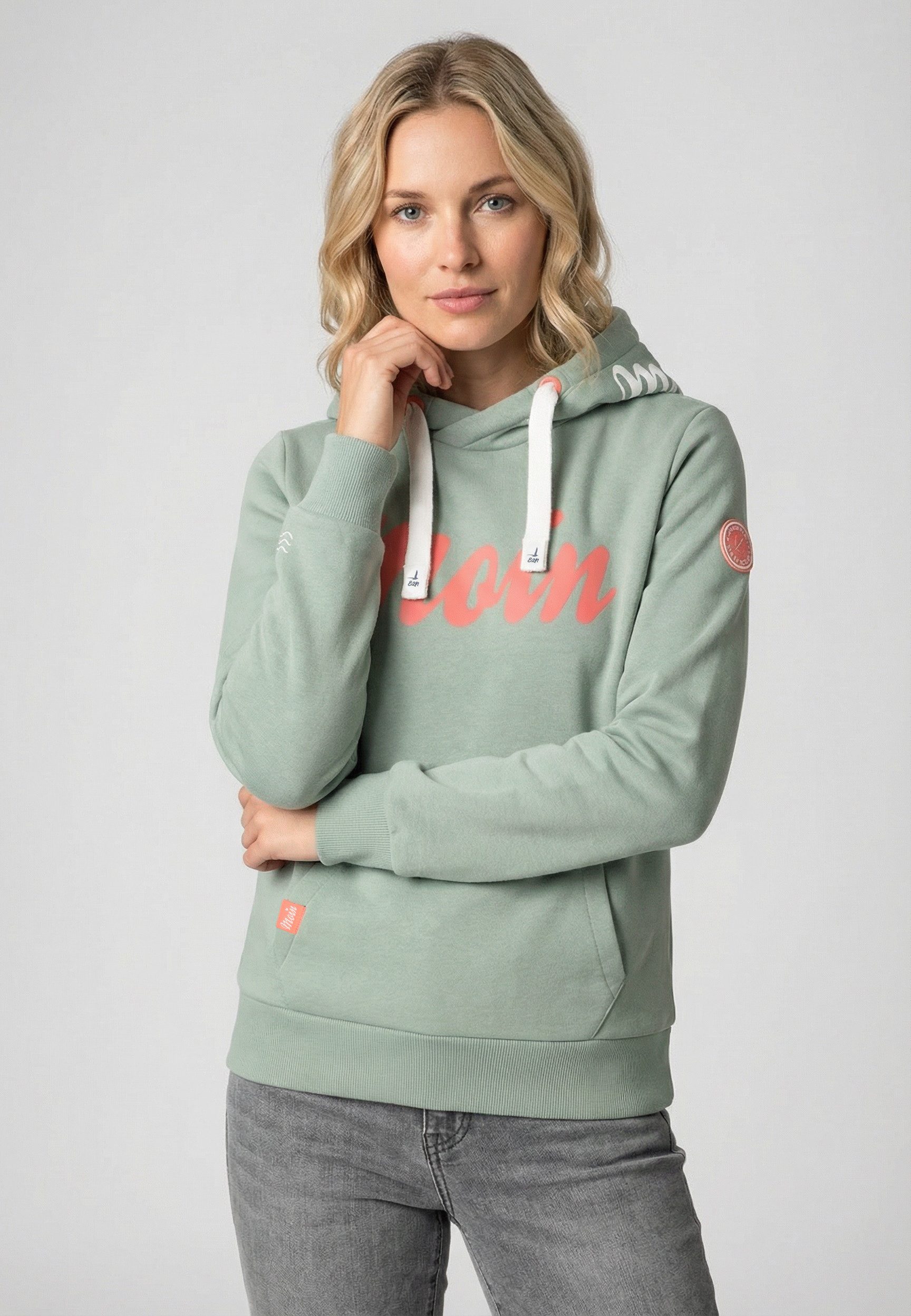 Eight2Nine Kapuzenpullover Damen Hoodie Kapuzenpullover mit Küstenprint Swe günstig online kaufen