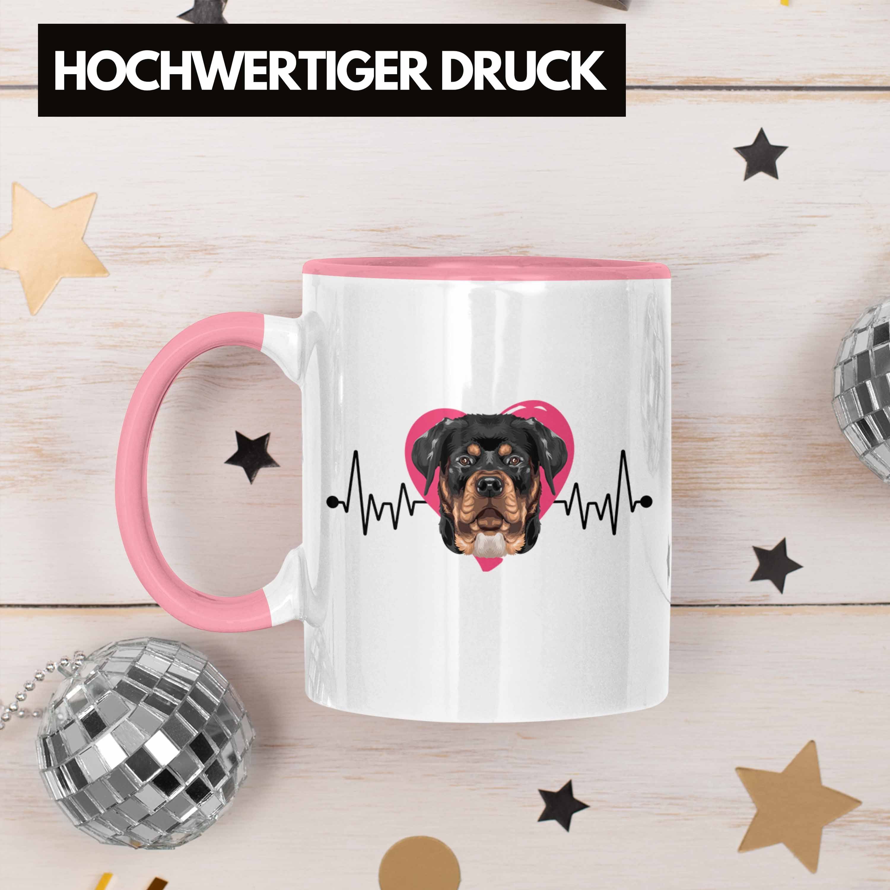 Rosa Rottweiler Spruch Besitzer Geschenk Tasse Tasse Geschenkidee Trendation Herzsc Lustiger