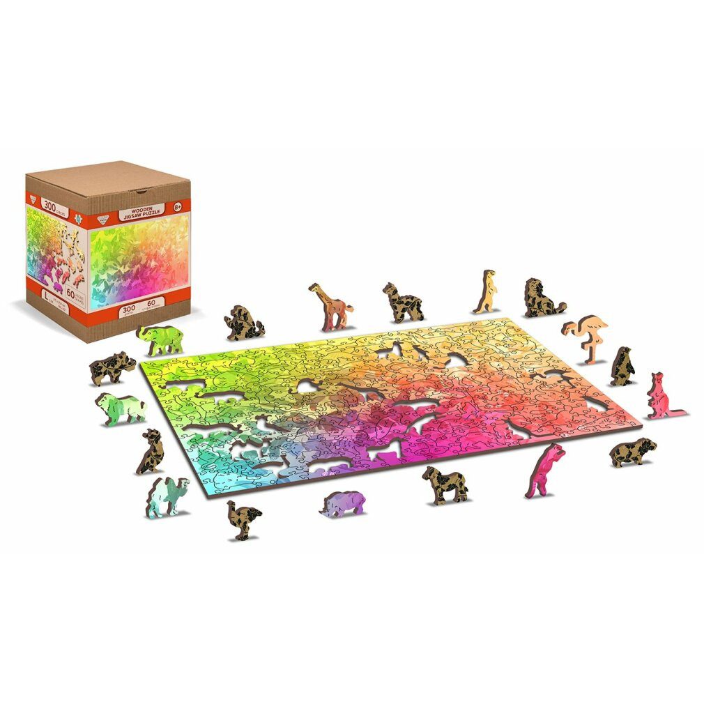 Wooden City Puzzle Holzpuzzle Schmetterlingstraum 2in1, 75 Teile ECO, Puzzleteile