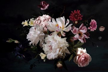 A.S. Création Leinwandbild Blunch Of Flowers, Blumen (1 St), Romantische Blumen, Rosen Keilrahmen Bild