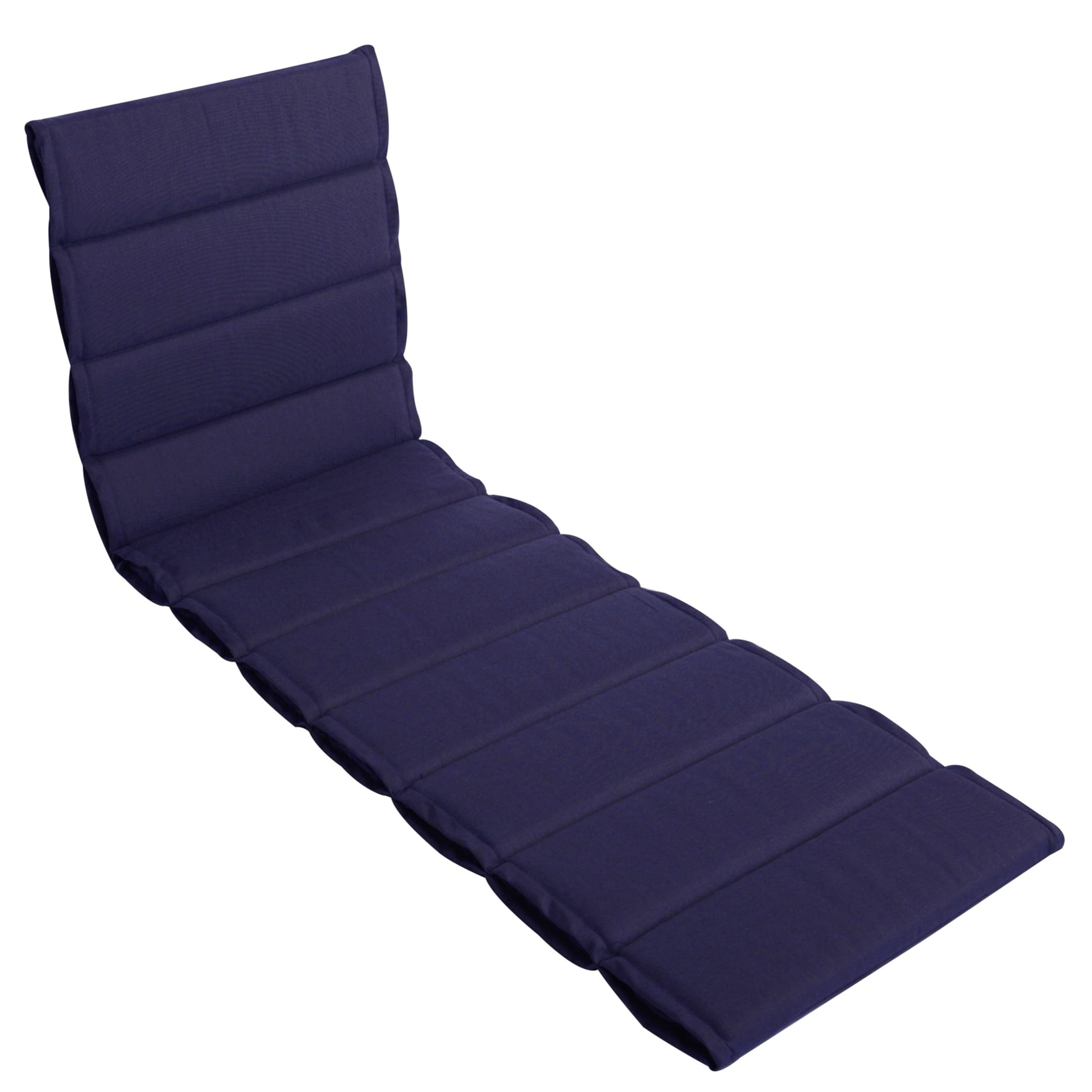 LILENO HOME Liegenauflage perfekt für Strandliege, Sonnenliege Auflage, Gartenliege Auflage, (1er Set), 1er Set Polster Auflage für Rollliegen Dunkelblau