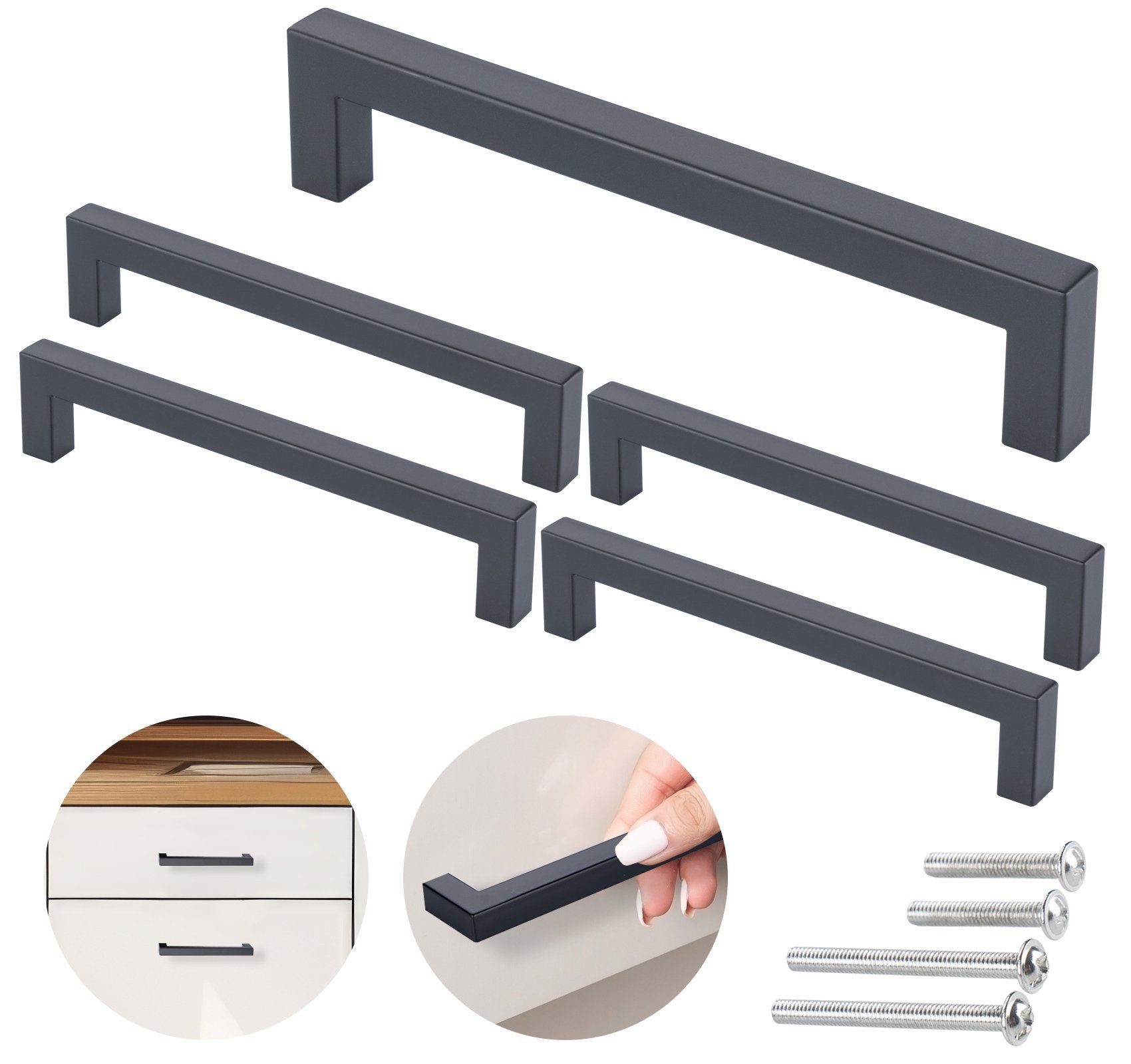 ElitVita Möbelgriff Edelstahl Schrankgriff Küchengriffe, mit 25 und 40mm Sc günstig online kaufen