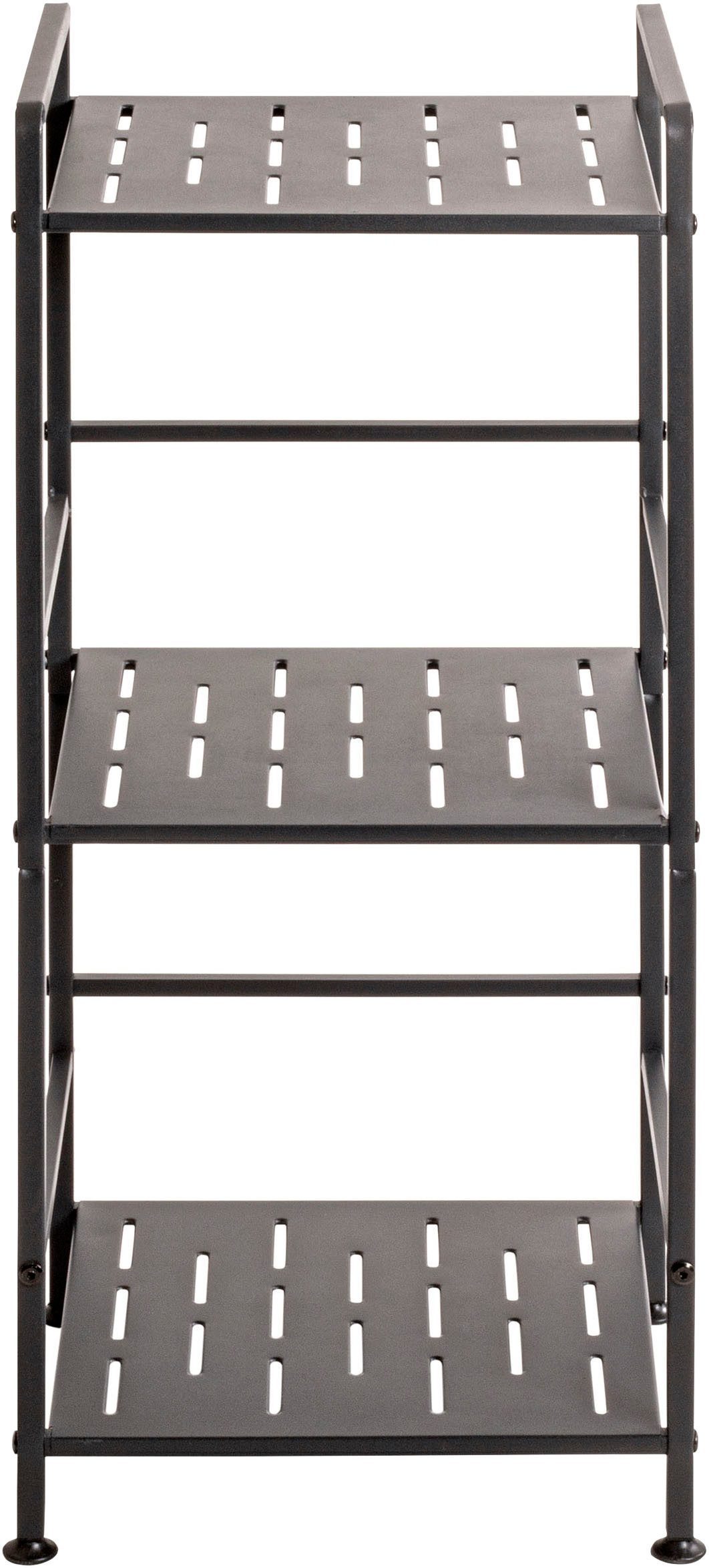 HAKU Regal Aufbewahrungsregal, Dekoregal, Standregal, 1-tlg., rechteckig - aus Metall Anthrazit - B/T/H 33/28/74 cm – Bild 5 von 5