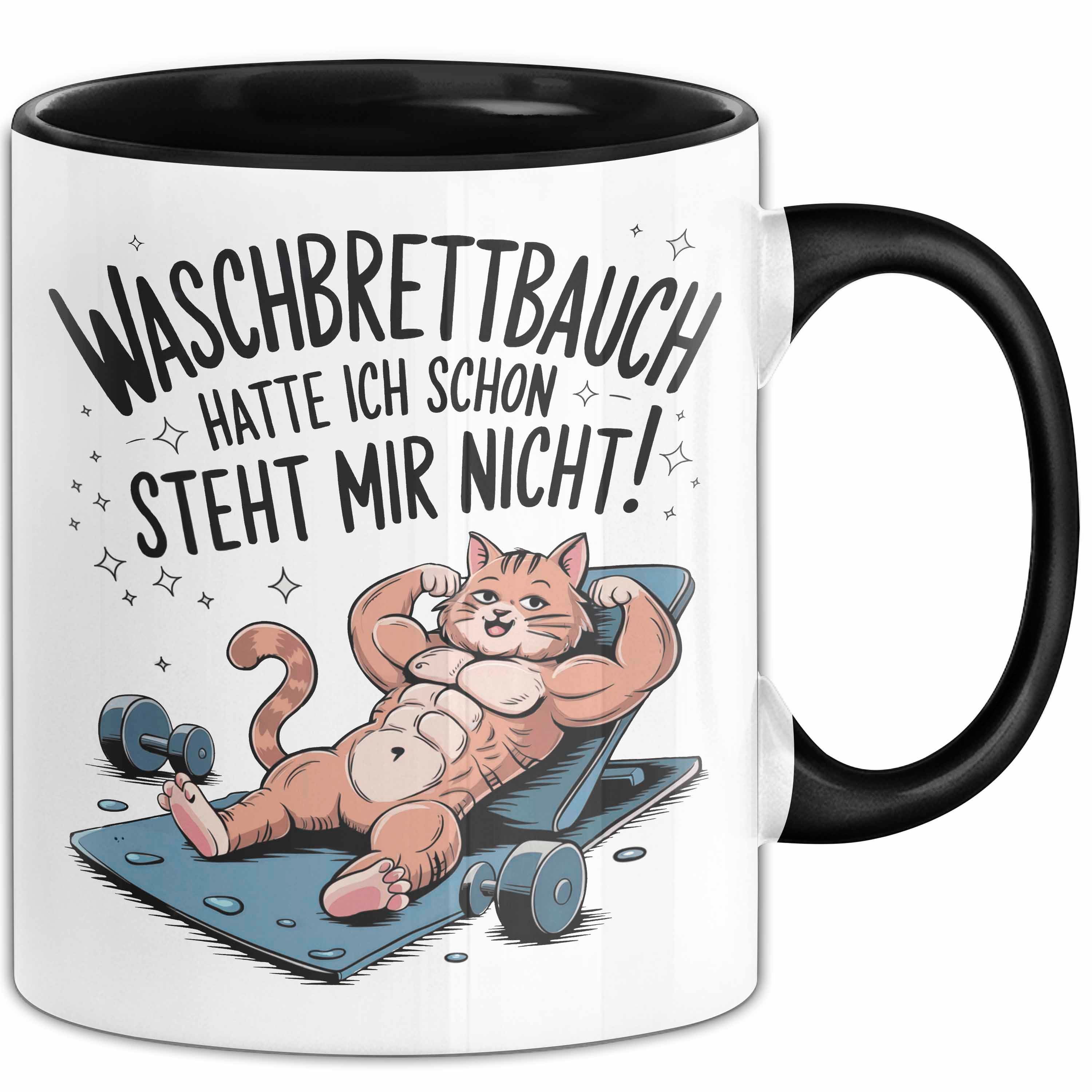 Trendation Tasse Fitnessstudio Training Tasse Geschenk Lustige Geschenkidee Waschbret
