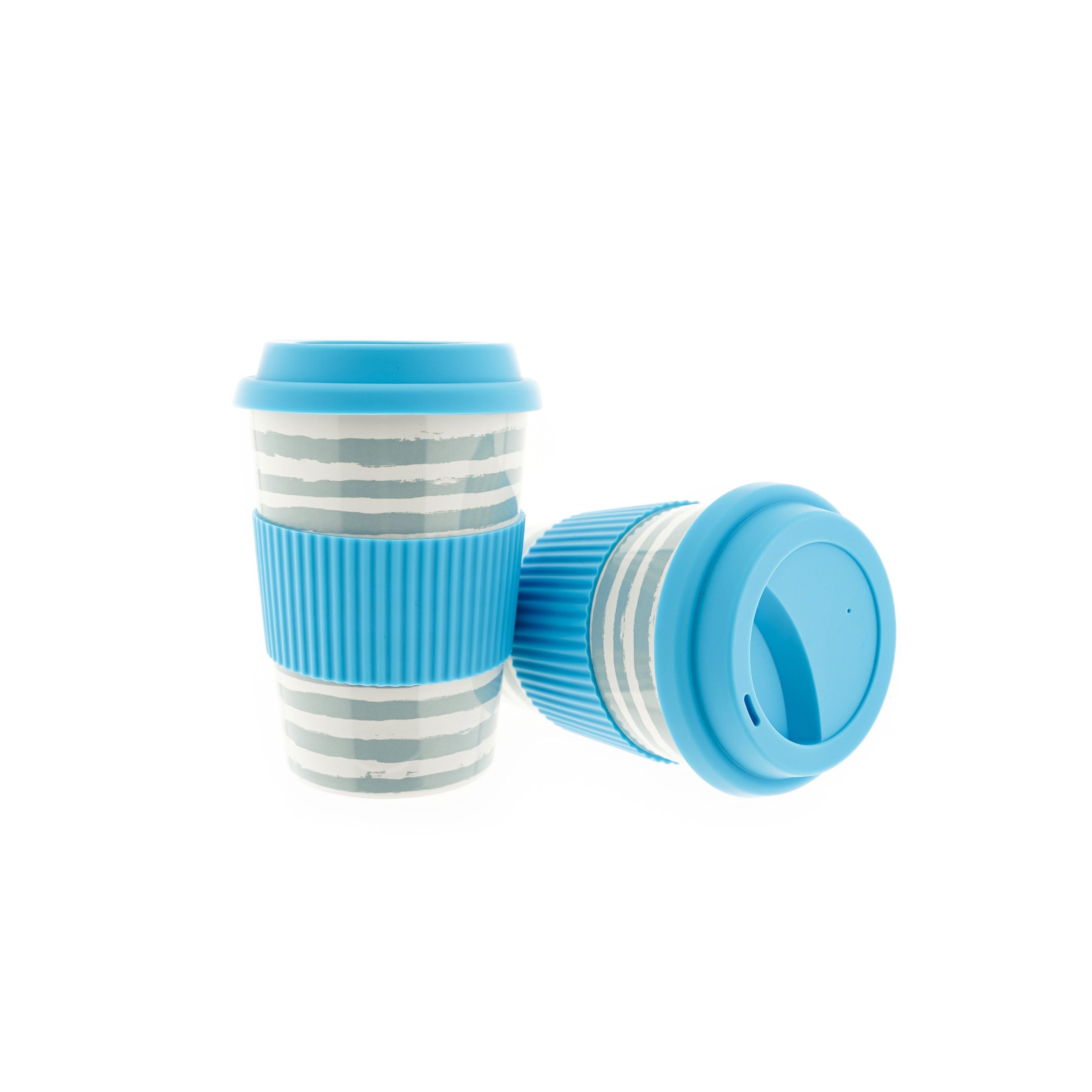 MATO Coffee-to-go-Becher Kaffeebecher To Go, Porzellan Coffee to go Becher mit Deckel 350ml ZH4, 1-tlg.