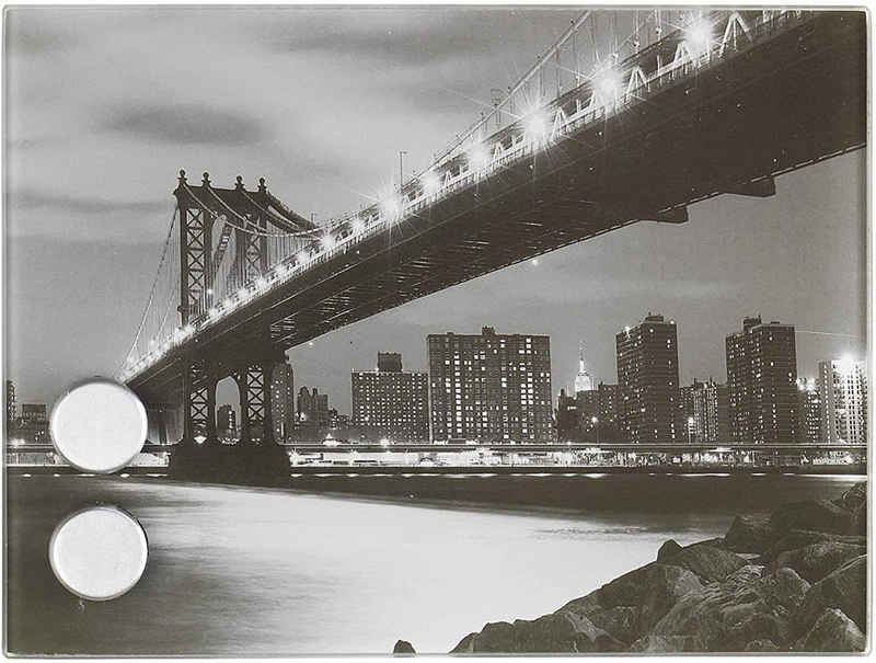 WENKO Schlüsselkasten »Manhattan Bridge«, magnetisch Glas Schlüsselaufbewahrung