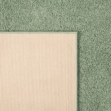 Teppich Wohnzimmer Teppich flauschig warm • in grün, Carpetia, rund, Höhe: 30 mm