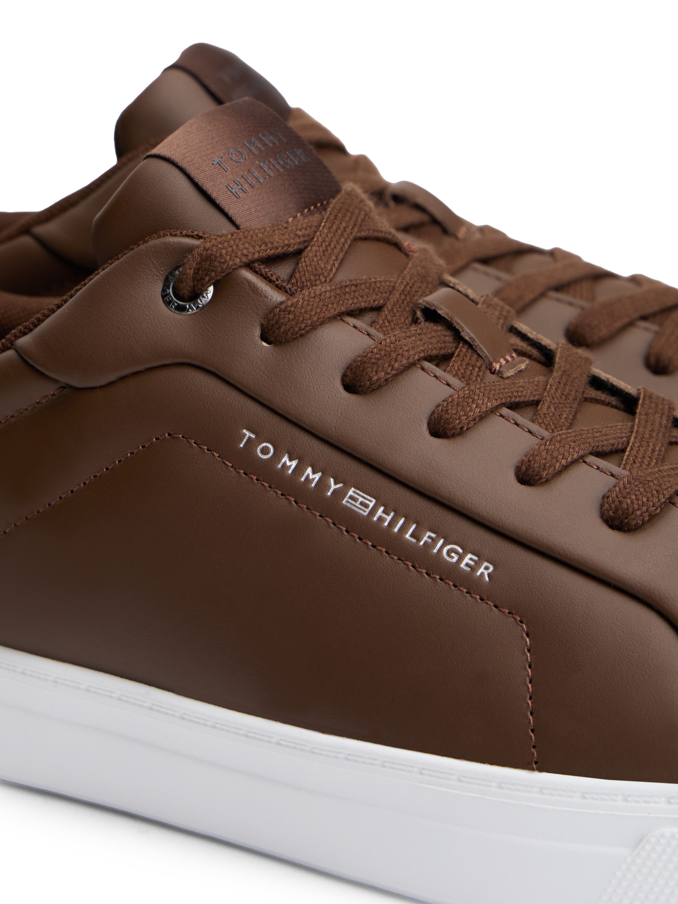 Tommy Hilfiger ICON COURT LIGHT PREMIUM Sneaker, Schnürschuh, Freizeitschuh, Halbschuh mit Ziernähten