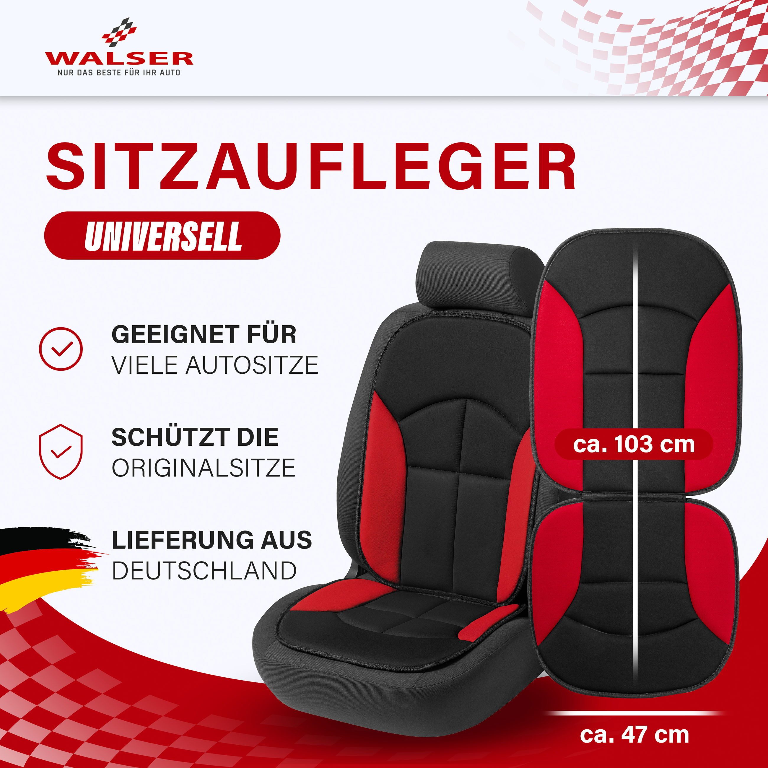 CarComfort Autositzauflage Sitzaufleger Novara, 1 Stück, 1-tlg.