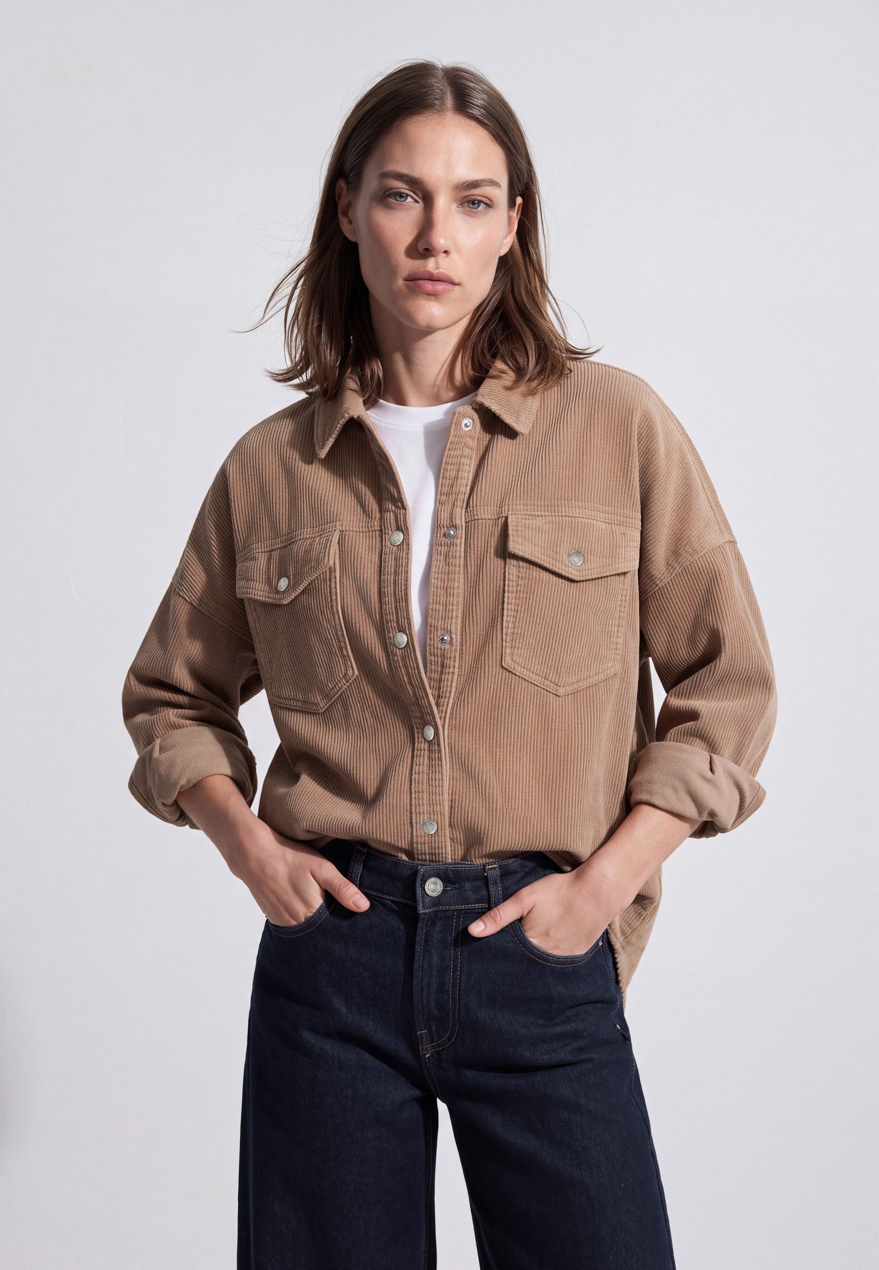 Mavi Langarmbluse FIONA Boyfriend Cord Overshirt