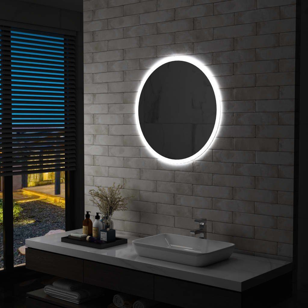 furnicato Wandspiegel Badezimmerspiegel mit LED 70 cm