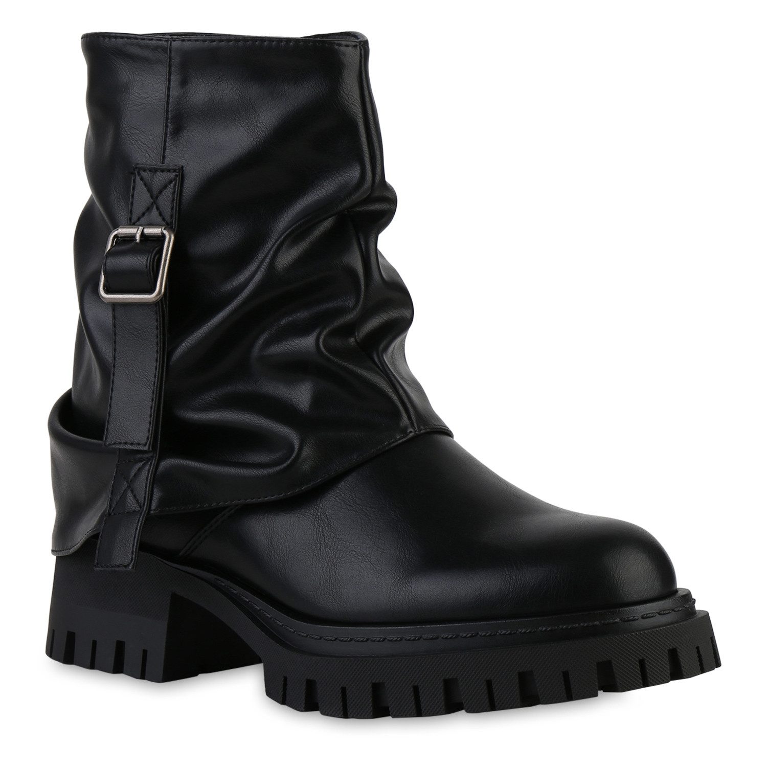 VAN HILL 841796 Bikerboots Damen Leicht Gefütterte Biker Boots Stiefeletten günstig online kaufen