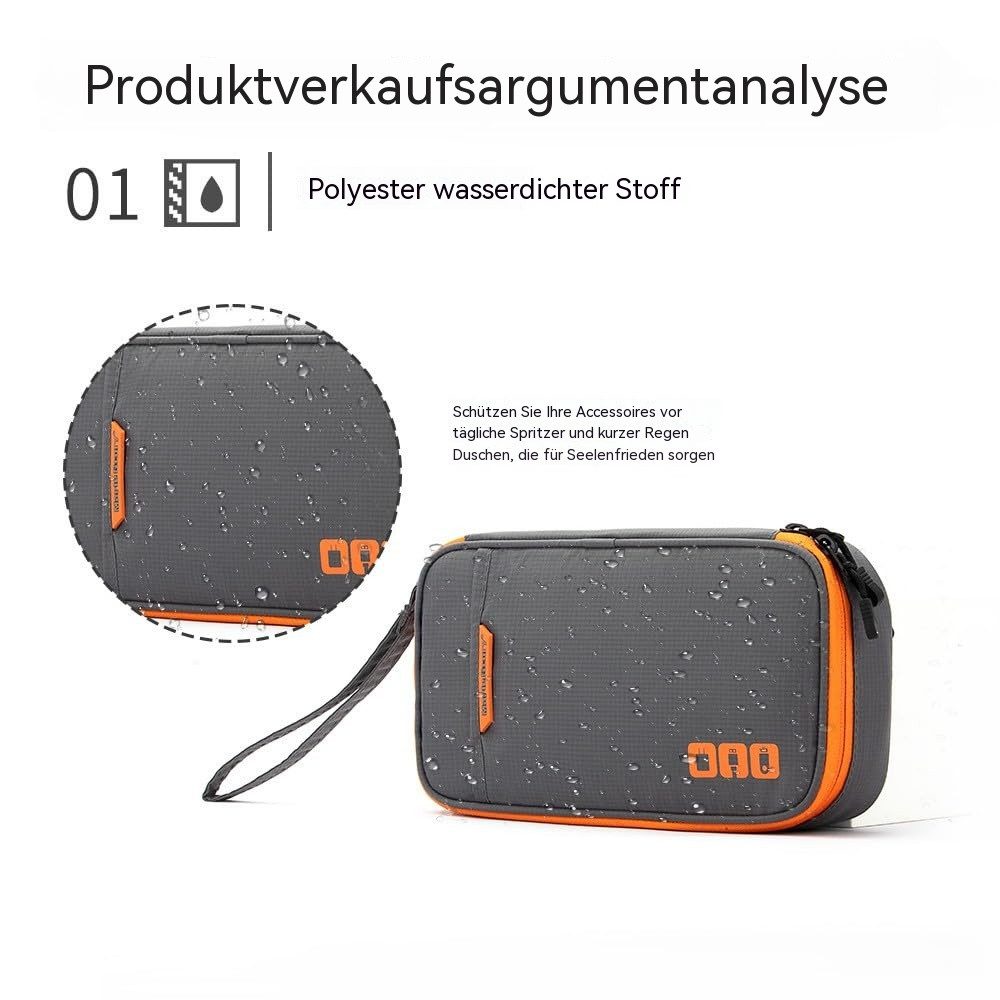 Blusmart Taschenorganizer Wasserdichte, multifunktionale Aufbewahrungstasche (Reise-Kabel-Organizer-Tasche, Tragetasche, tragbar), Für USB-Ladekabel und Elektronik