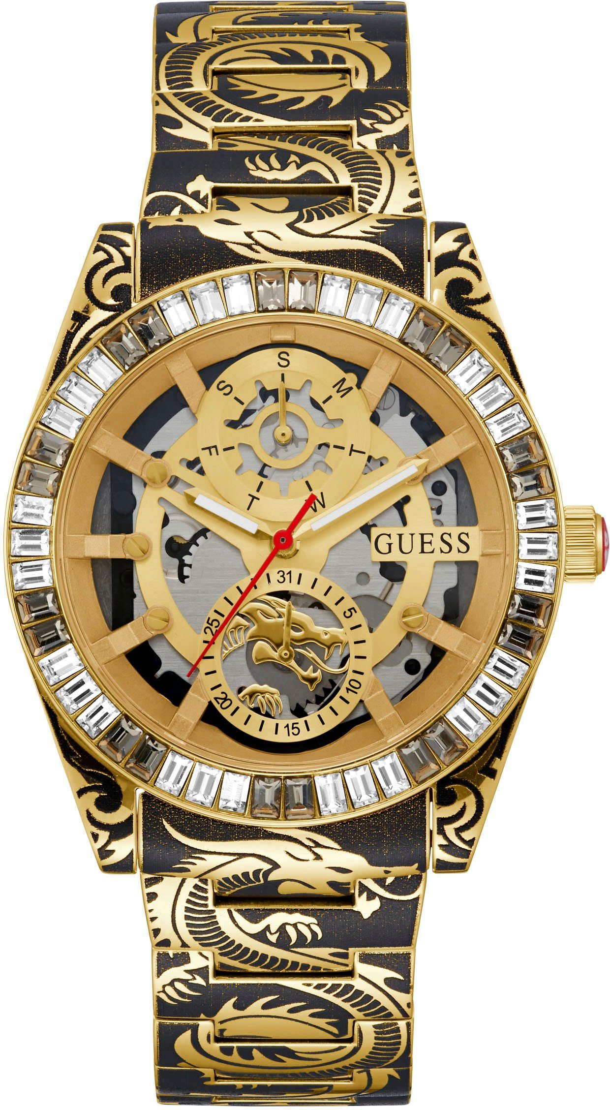 Guess Multifunktionsuhr GW0649G1, Armbanduhr, Quarzuhr, Herrenuhr