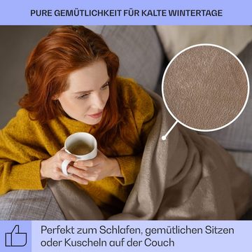 Klarstein Heizdecke Slanket, Set, Waschbar Superweiche Decke mit Ärmeln 155 x 180 Fernbedienung