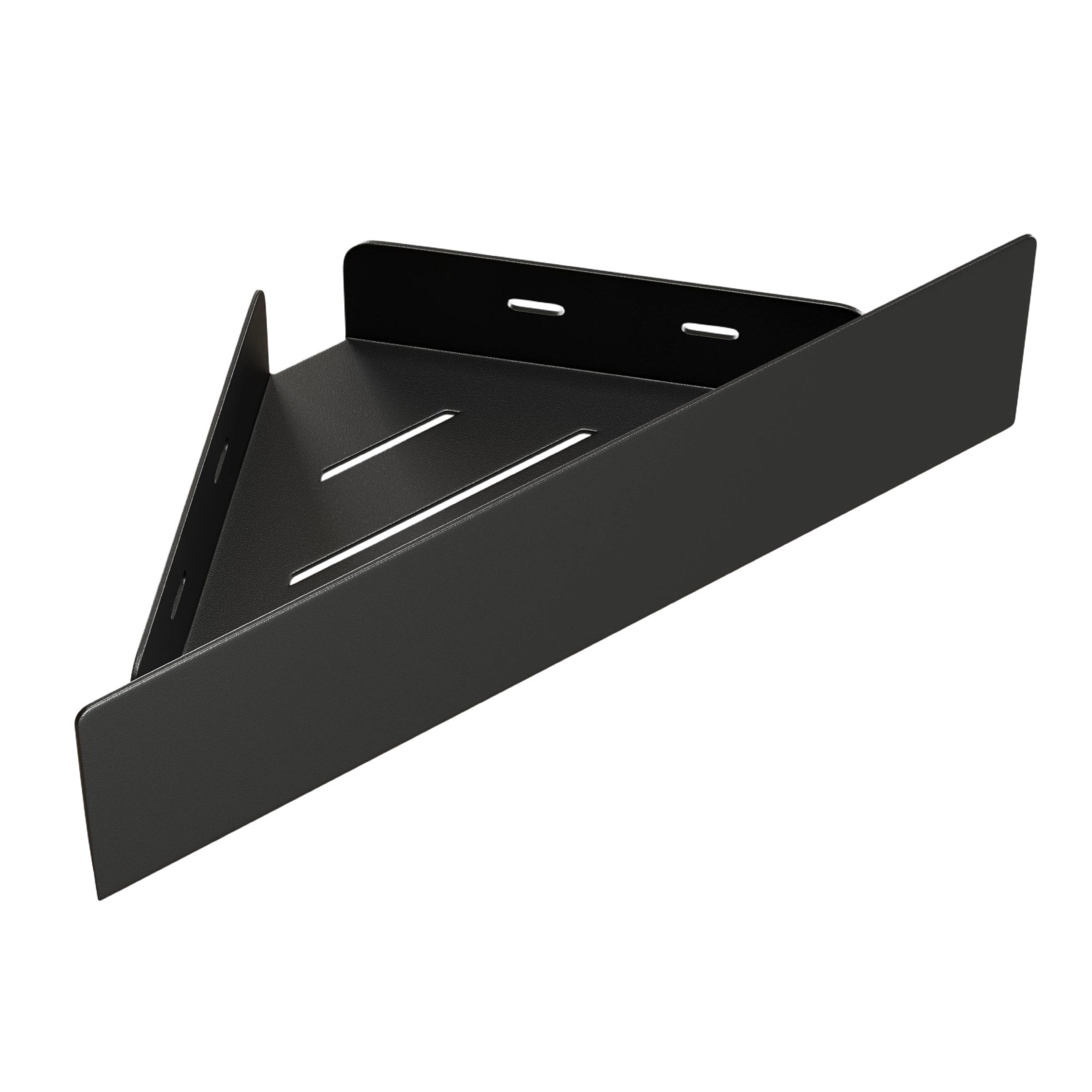 doporro Duschablage Duschregal Eckregal dreieckig aus Kohlenstoffstahl Reglo-07, Dreieckig, Offenes, gebogenes Design