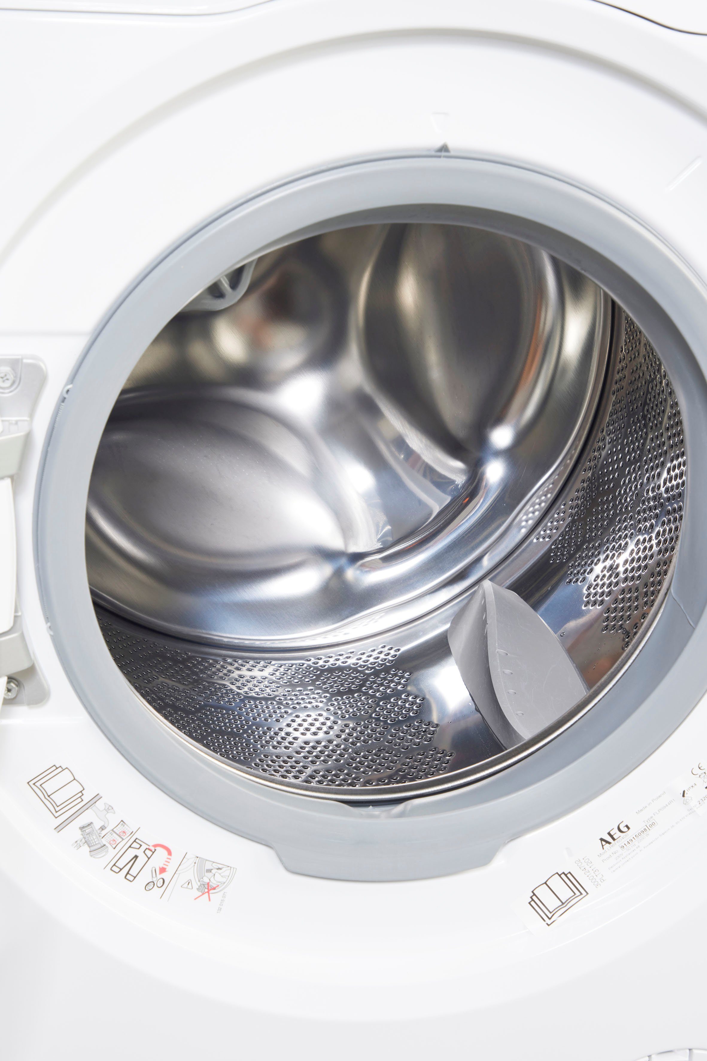 AEG Waschmaschine 6000 LR6F60400, 1400 Mengenautomatik​ Zeit, Energie ProSense® Wasser U/min, spart 10 bis kg, und 40% 
