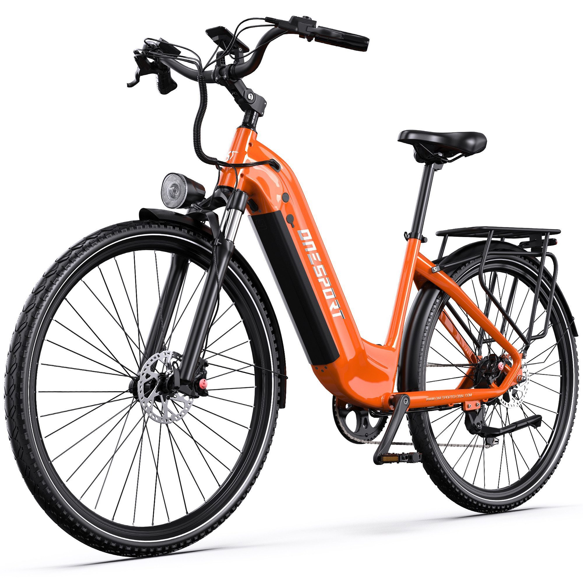 Onesport E-Bike Cityrad OT05pro Elektrofahrrad herren u. damen 700C*50C 22.5AH 36V 810WH, 7 Gang, Heckmotor, 810 Wh, (mit Schutzbleche), Cityrad 7 Gang Shimano, hydraulischen Scheibenbremse, Kettenschaltung
