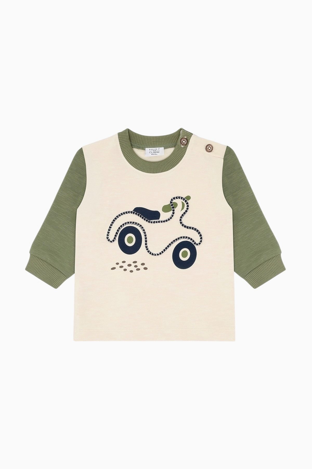 Hust & Claire Sweatshirt Sofus Scooter (1-tlg) Sweatshirt „Sofus Scooter“ für Jungen, mit Print, Farbe Light Green