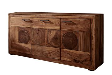 Junado® Sideboard Nora, 170 x 82,5 x 40 cm Akazienholz massiv