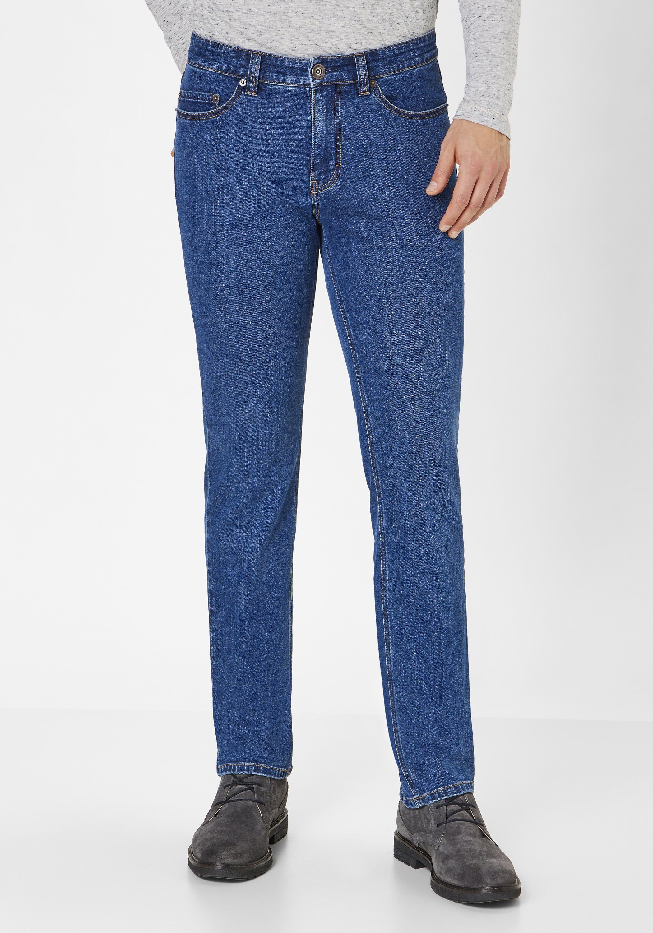 Paddock's Slim-fit-Jeans PIPE Slim-Fit Jeans Motion & Comfort Elastizität deep blue moustache use