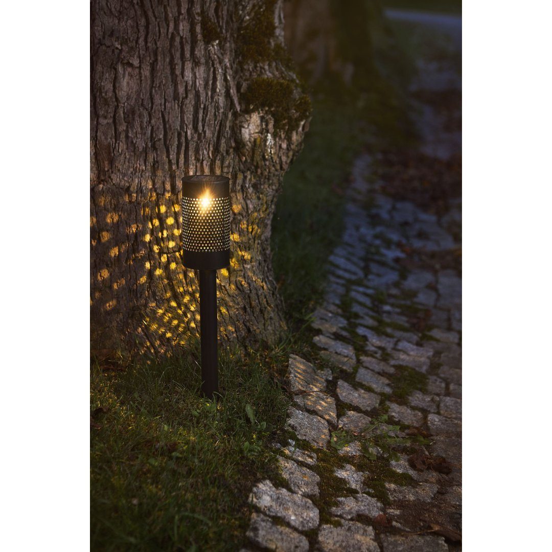 STAR TRADING LED Gartenleuchte LED-Solar-Wegleuchte "Blace", Edelstahl, schwarz