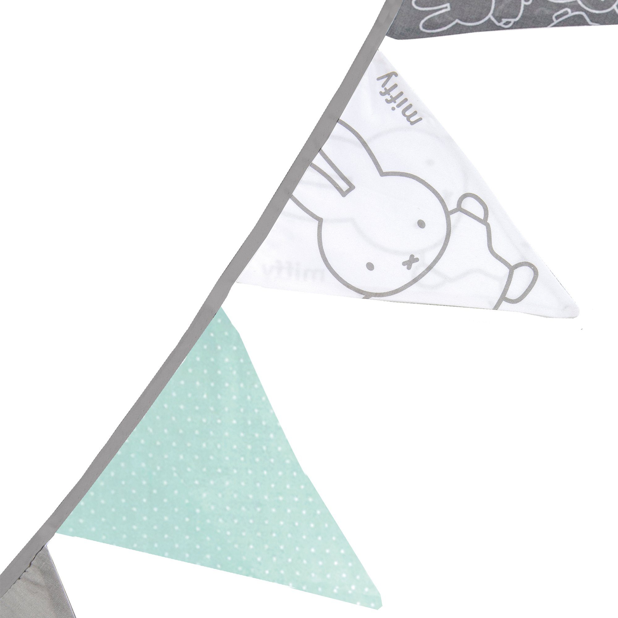 roba® Wimpelkette 12 Wimpel (2m), Länge Kette 3m, Baby- & Kinderzimmer