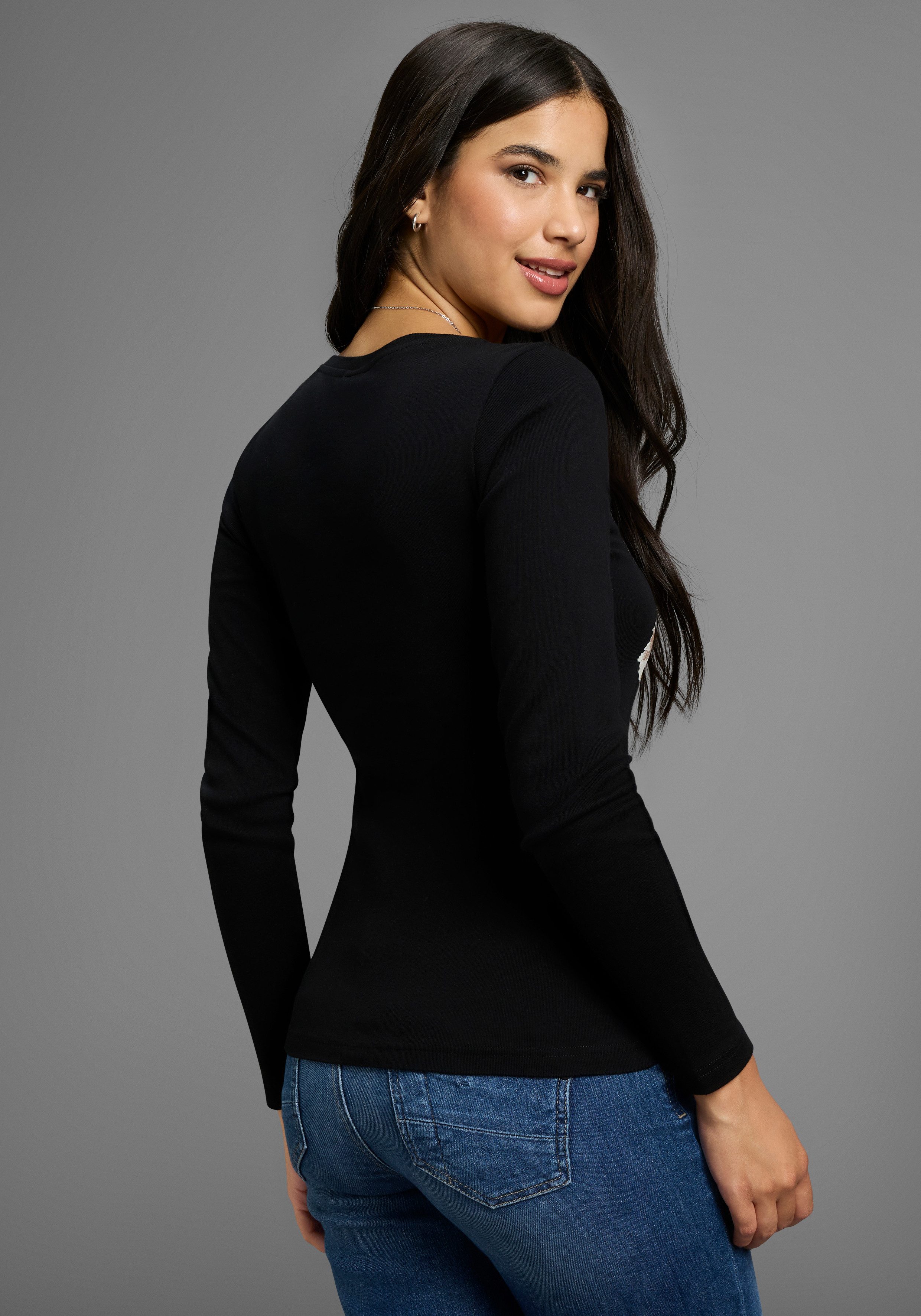 KangaROOS Langarmshirt mit süßem Minnie-Mouse Print günstig online kaufen