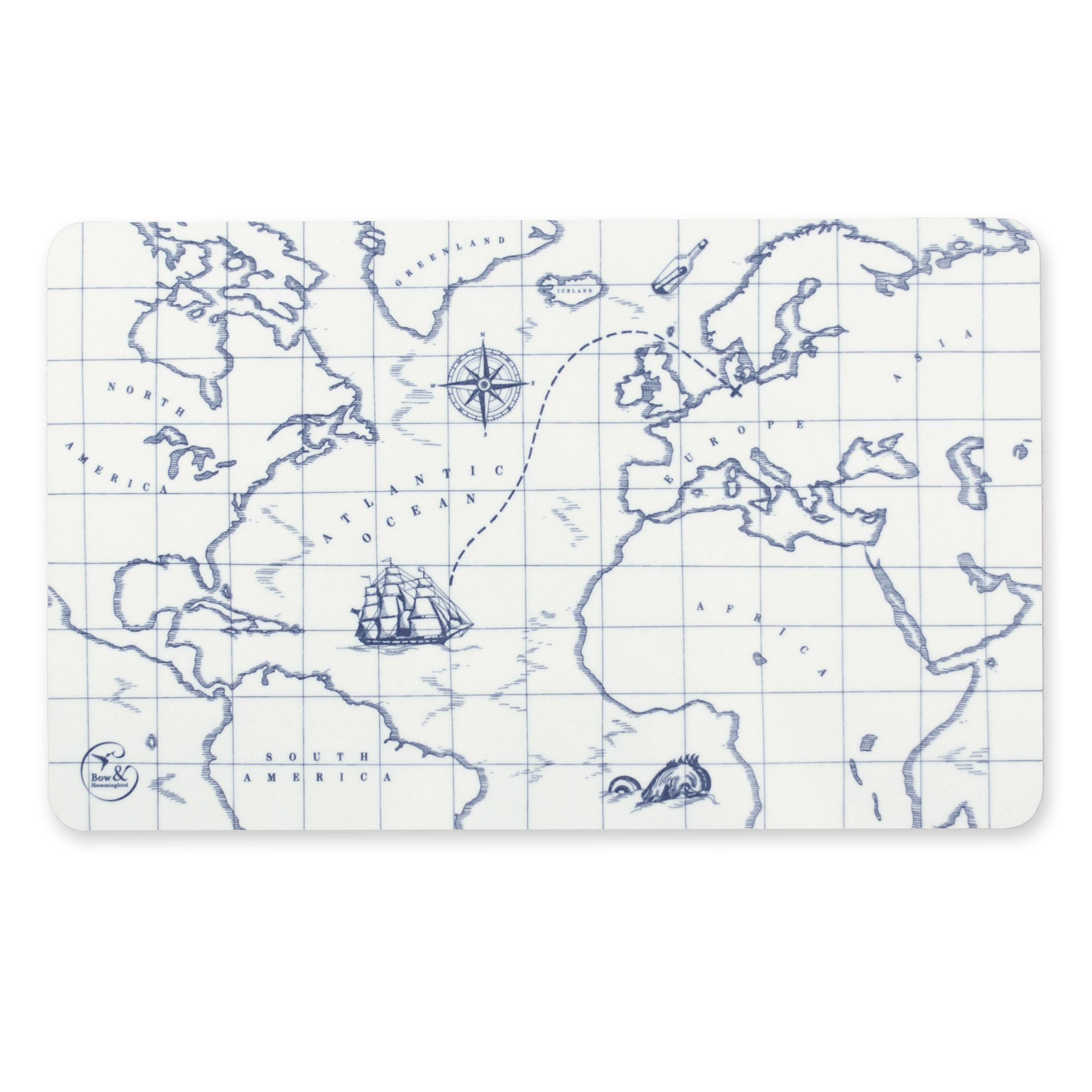 Frühstücksbrett Frühstücksbrettchen Schatzkarte