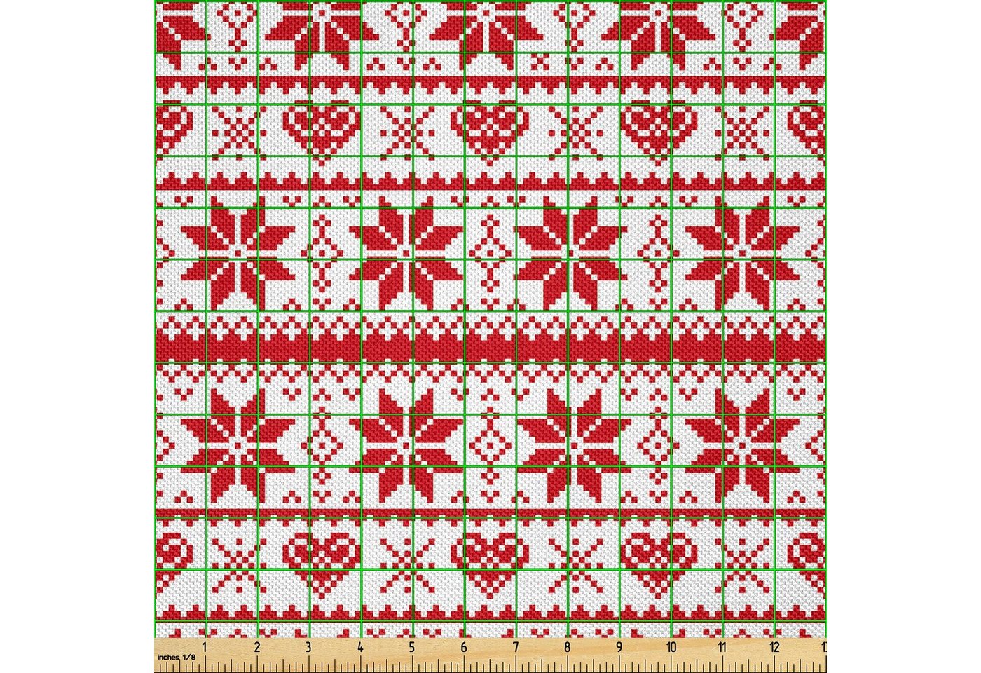 Thumbnail - Abakuhaus Stoff Zum Nähen Toller Stoff für Heimtextilien aller art, Weihnachten Nordic Borders