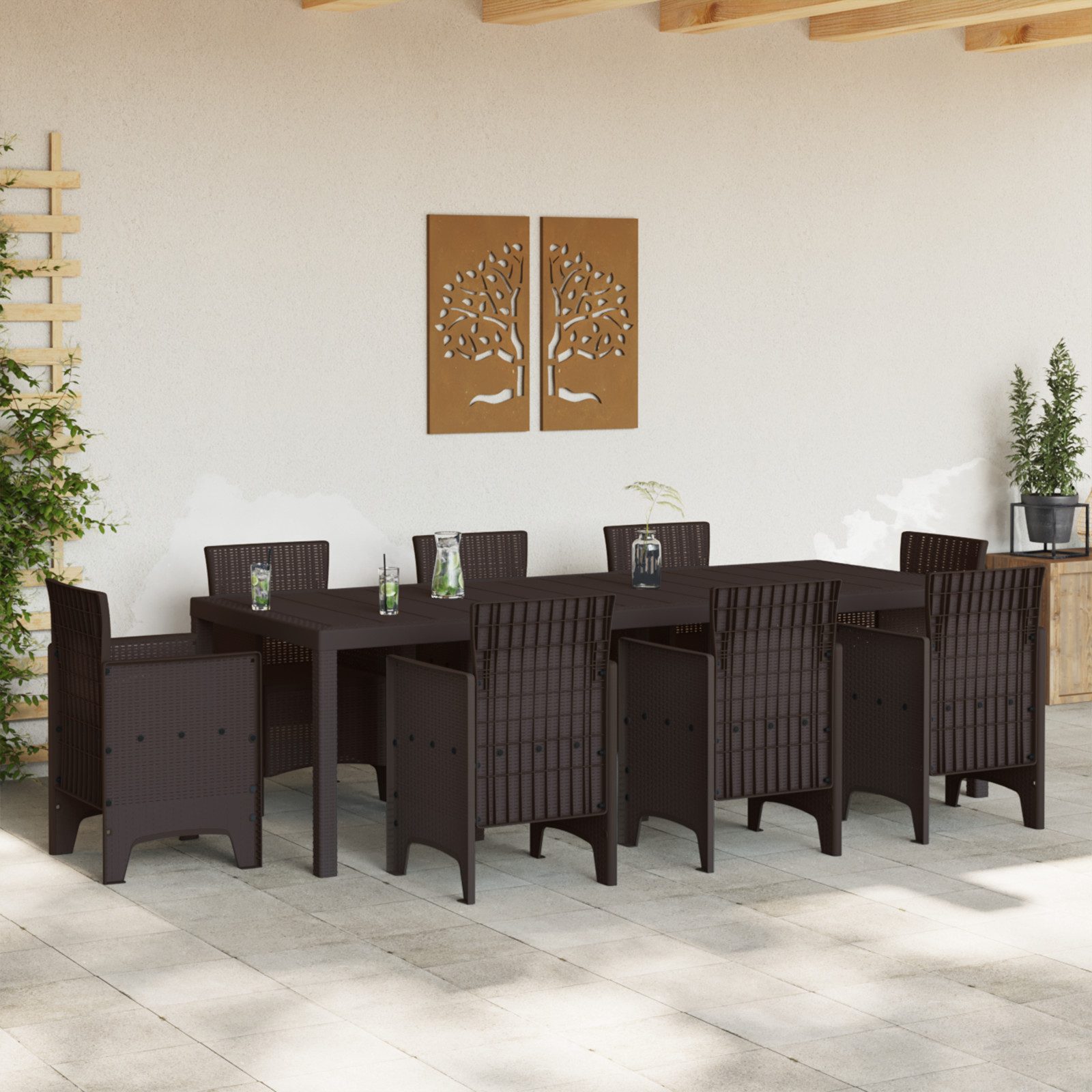 vidaXL Gartentisch Gartentisch Braun 250x100x73 cm günstig online kaufen