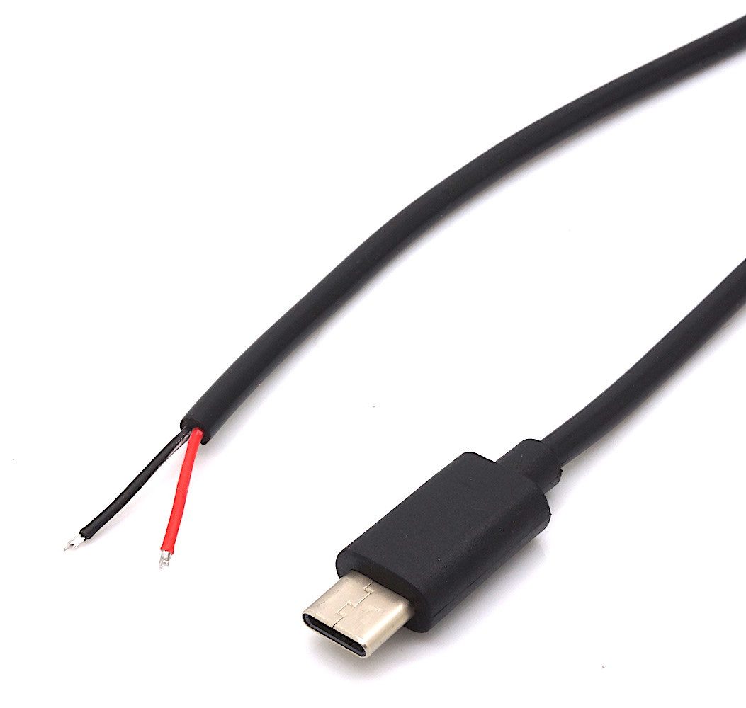 USB Type C Kabel mit offenem Kabelende zur Stromversorgung - Länge: 1m USB-Kabel