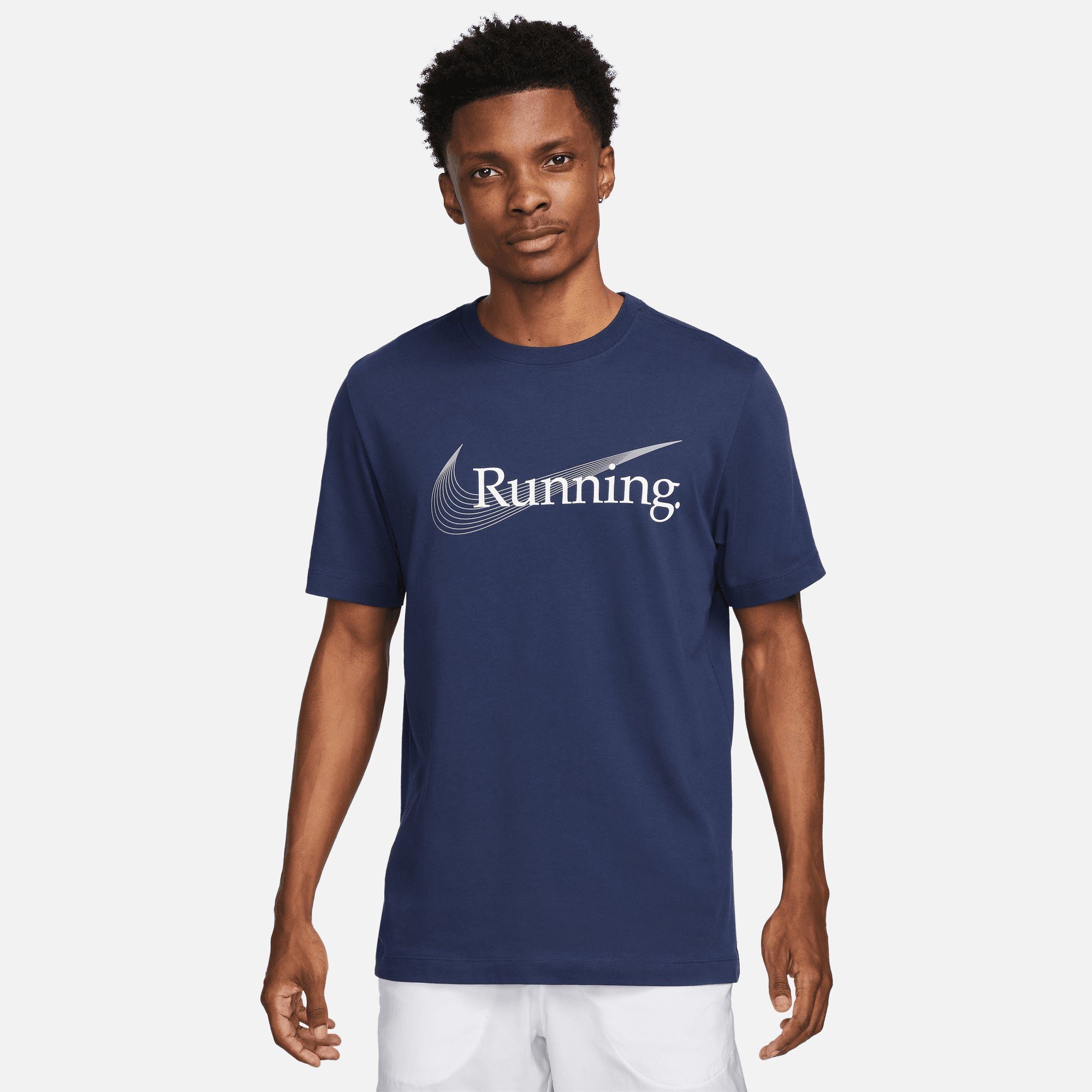 Nike Laufshirt DRI-FIT MEN'S RUNNING T-SHIRT NAVY MIDNIGHT