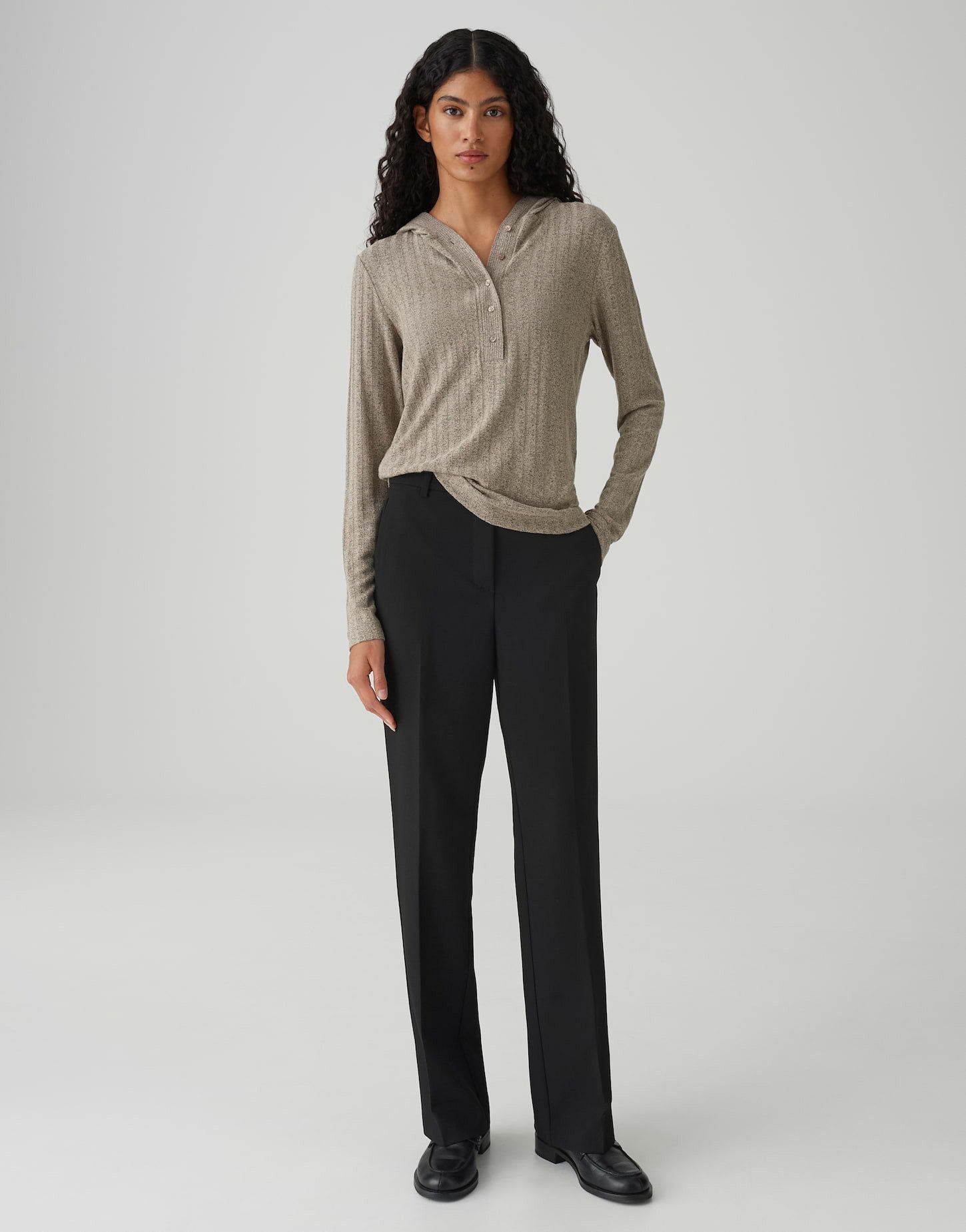 OPUS Kapuzenshirt SIPUZA in Mélange Optik