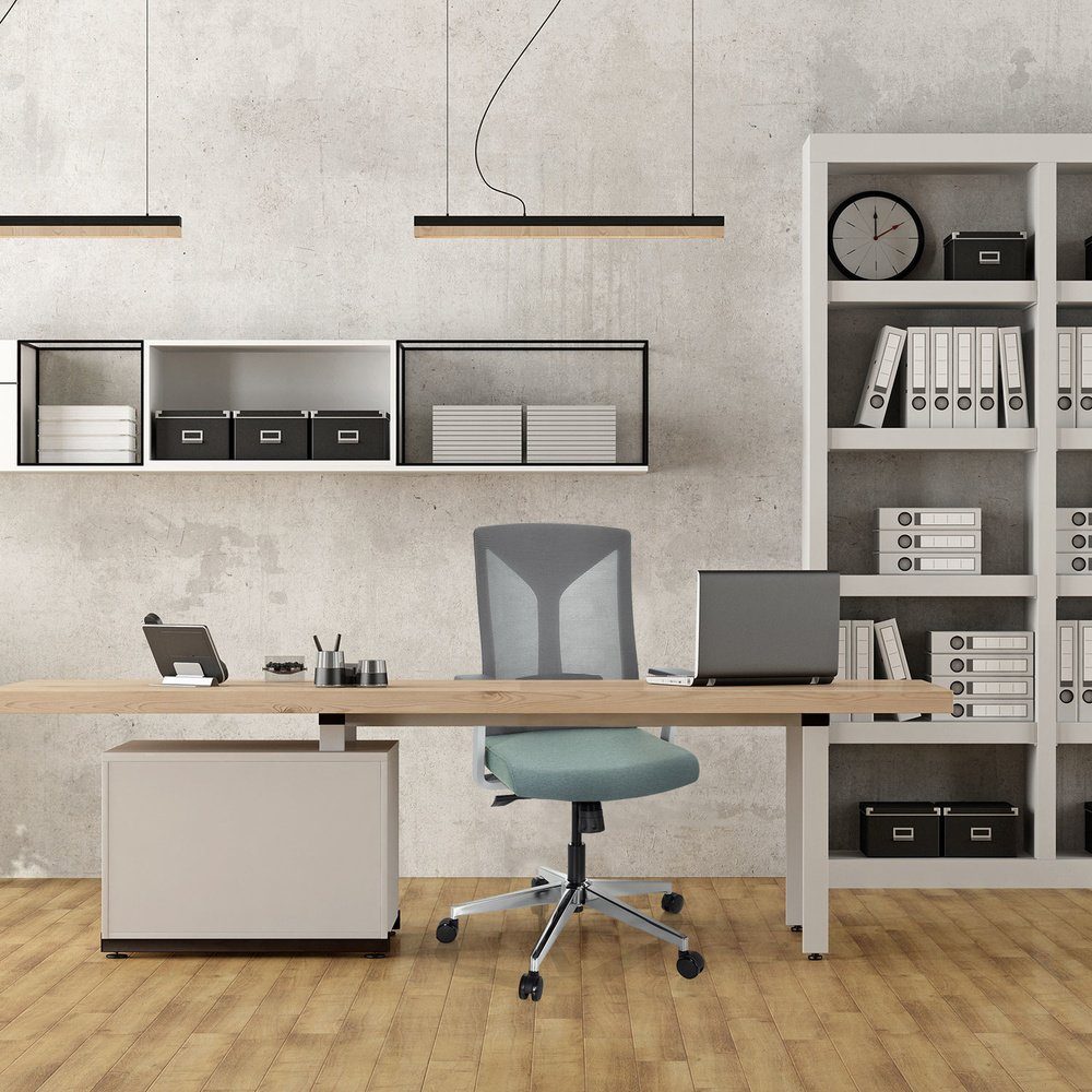HALIFAX St), Profi (1 ergonomisch Bürostuhl Mint Stoff/Netzstoff Drehstuhl Schreibtischstuhl OFFICE hjh
