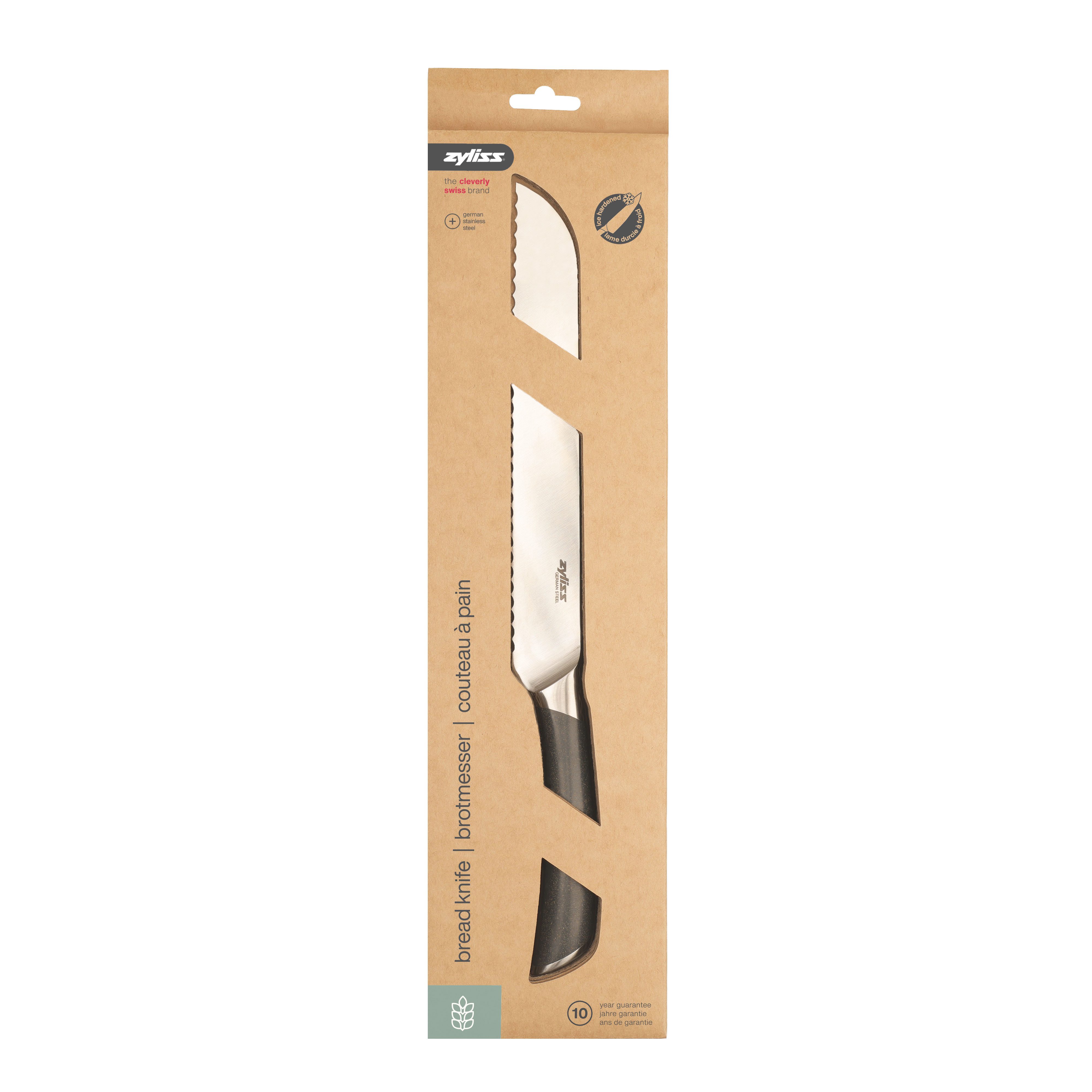 zyliss Brotmesser Comfort Pro 21 cm, deutscher Edelstahl, 15°-Schliff, Vollerl-Konstruktion