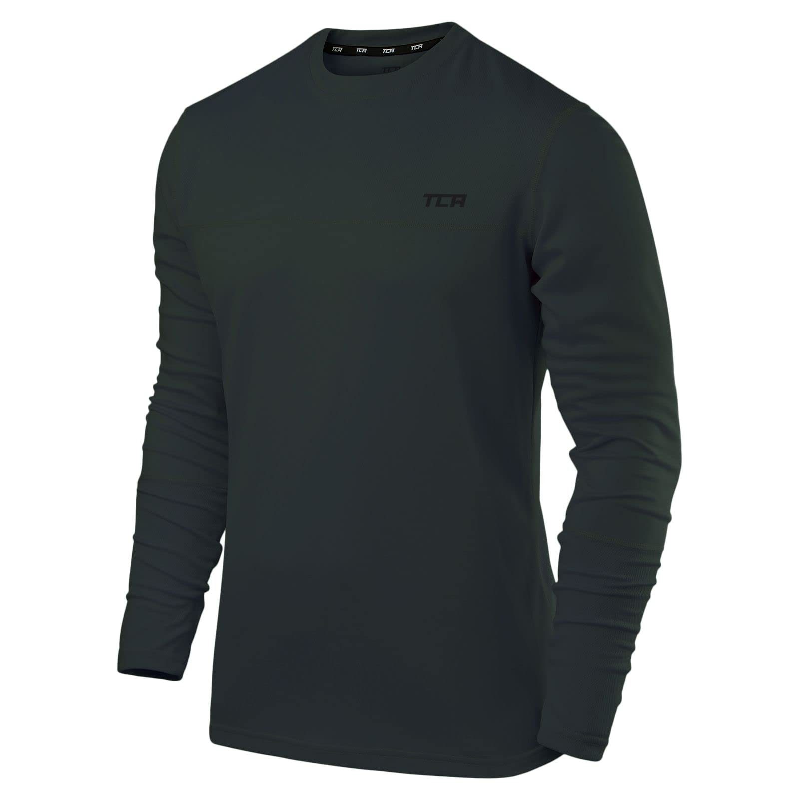 XL Laufshirt Herren TCA - Dunkelgrün, TCA Langarmshirt Langarm