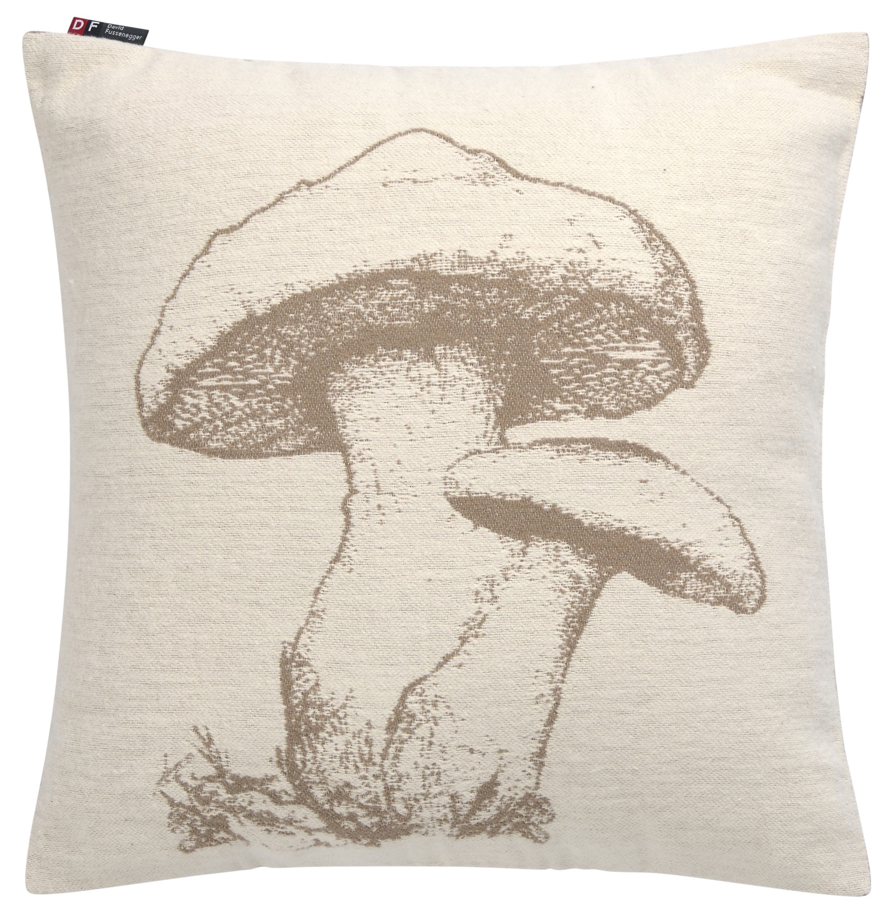 DAVID FUSSENEGGER Kissenhülle Nova 'Pilz' 50 x 50 cm Chinchilla - Beige