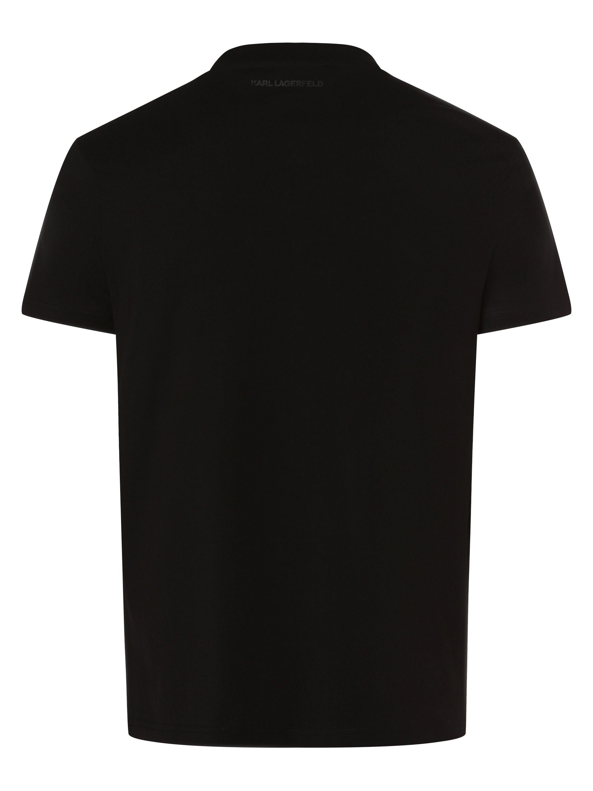 KARL schwarz T-Shirt LAGERFELD silber