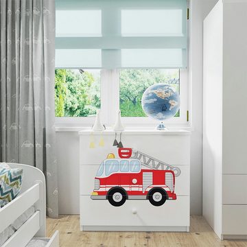 Kindermöbel 24 Kommode Kader mit 3 Schubladen und Motiv MDF Holz