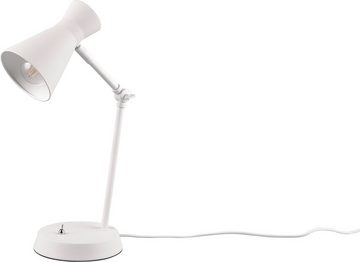 TRIO Leuchten Schreibtischlampe Enzo, Ein-/Ausschalter, ohne Leuchtmittel, warmweiß - kaltweiß, Tischlampe mit Kippschalter, exkl E27 Leuchtmittel (10W), verstellbar