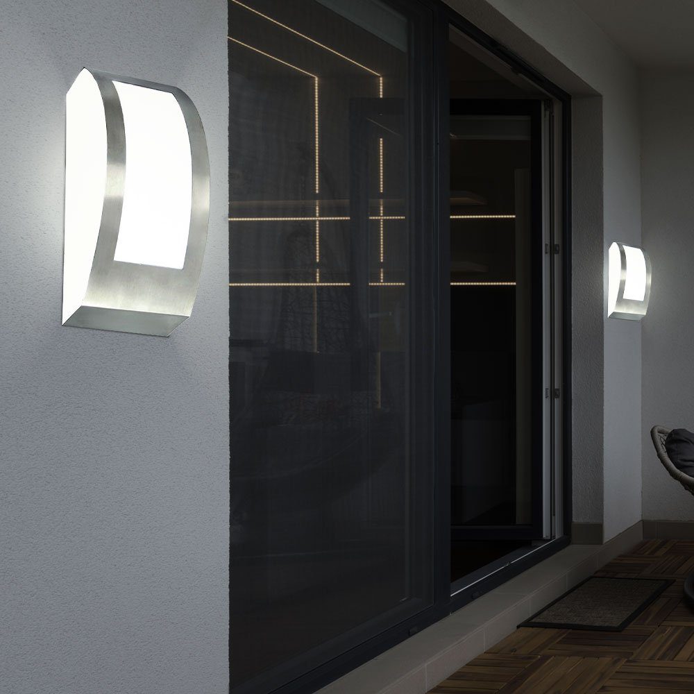 etc-shop Außen-Wandleuchte, 2er Set LED Wand Strahler Garten Fassaden Haus Tür Beleuchtung