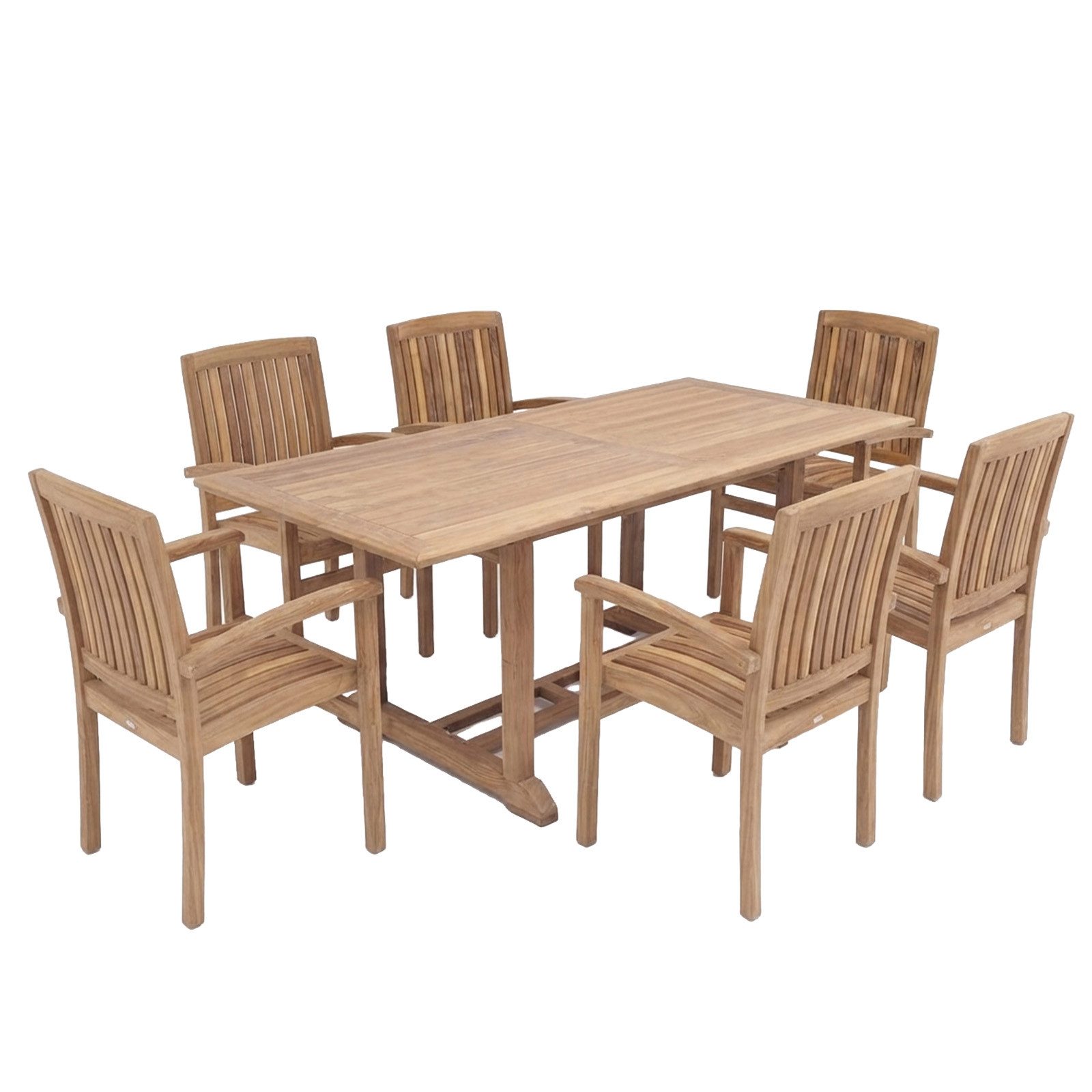 Endorphin Loungeset Loft smart Gartenmöbel Set 7tlg., (Loft Smart, 7-tlg., Stapelbare Stühle)