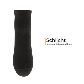 hemmy Fashion Sneakersocken (4-Paar, 4 Paar) Sneaker - Herrensocken (4 Paar) Basic Socken "Schwarz", Größe: 39-42 mit komfortablem Rippbündchen, hoher Baumwollanteil