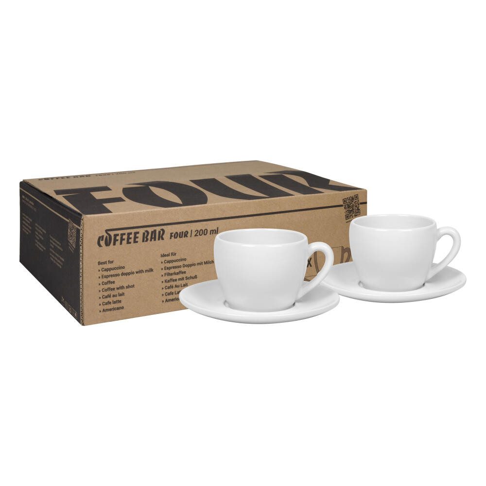 Könitz Cappuccinotasse Coffee Bar FOUR, 200 ml, Porzellan
